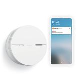 RRP £99.00 Netatmo Smart Smoke Detector, 10-year battery, Automated tests, Connected Fire Alarm w