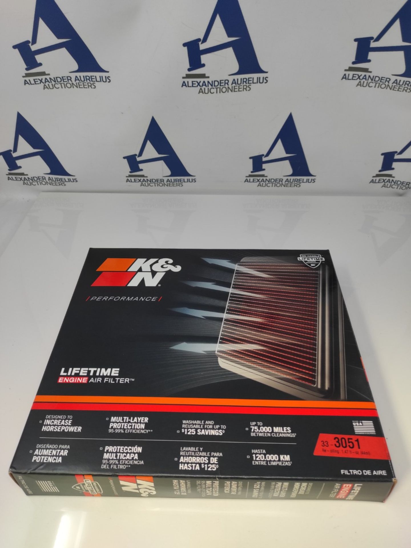 RRP £91.00 K&N 33-3051 K&N Cars Air Filter exchangeable, Washable and Reusable - Bild 2 aus 3