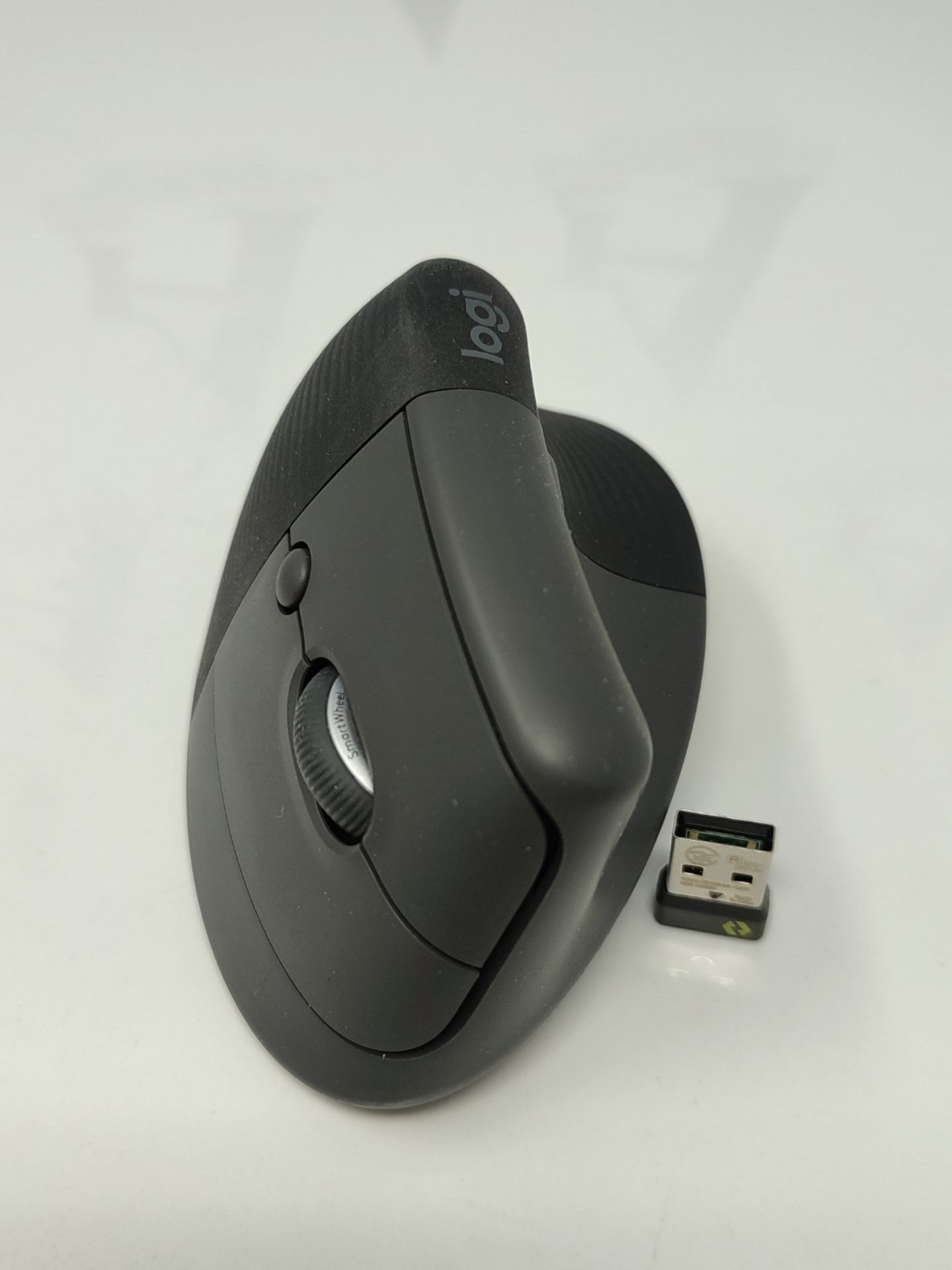 RRP £57.00 Logitech Lift Vertical Ergonomic Mouse, Wireless, Bluetooth or Logi Bolt USB Receiver, - Image 3 of 3