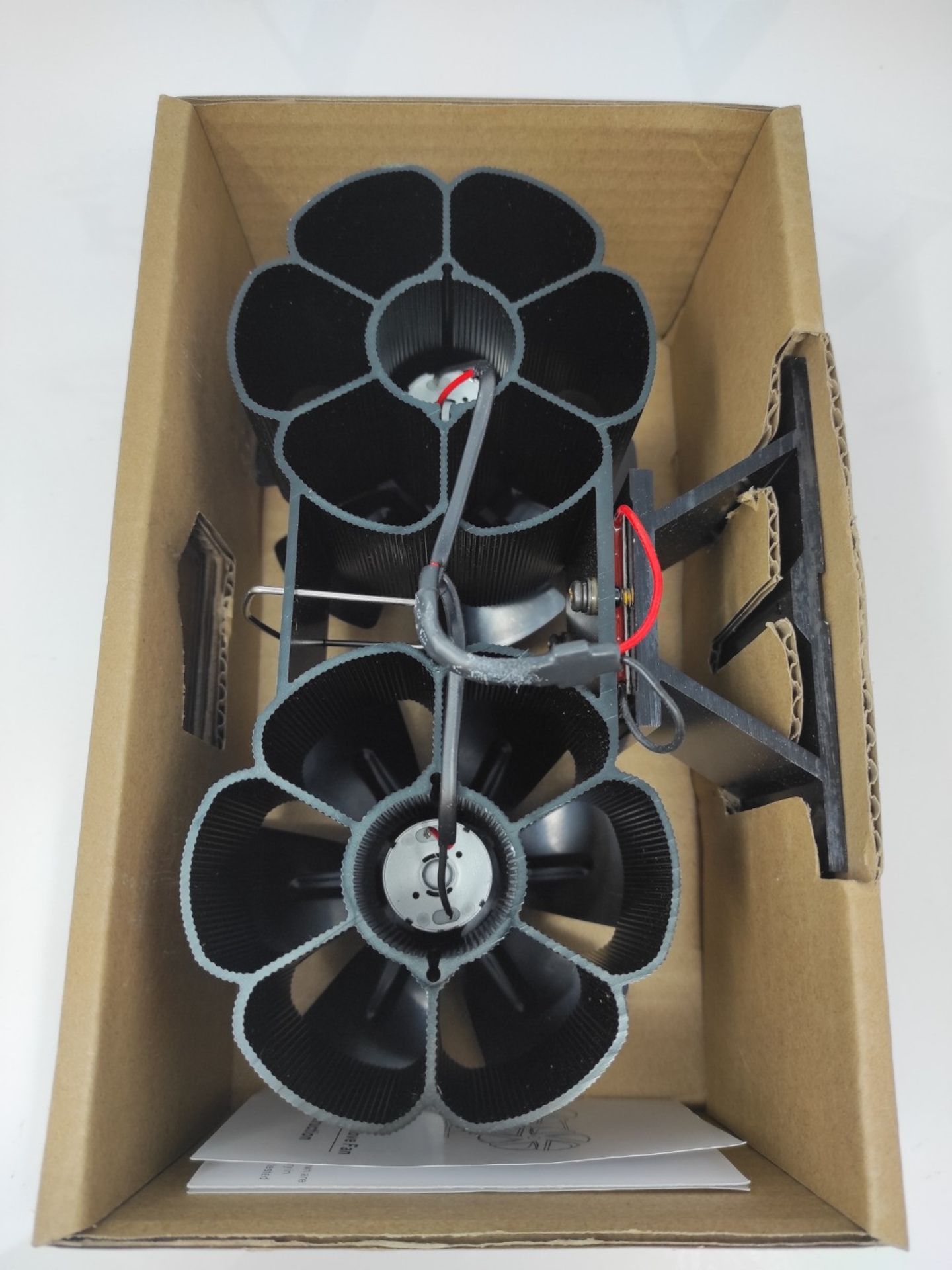 Wood Stove Fan, Efficient Heat Powered 12 Blade Fan, No Electricity Quiet Heat Fan, Fi