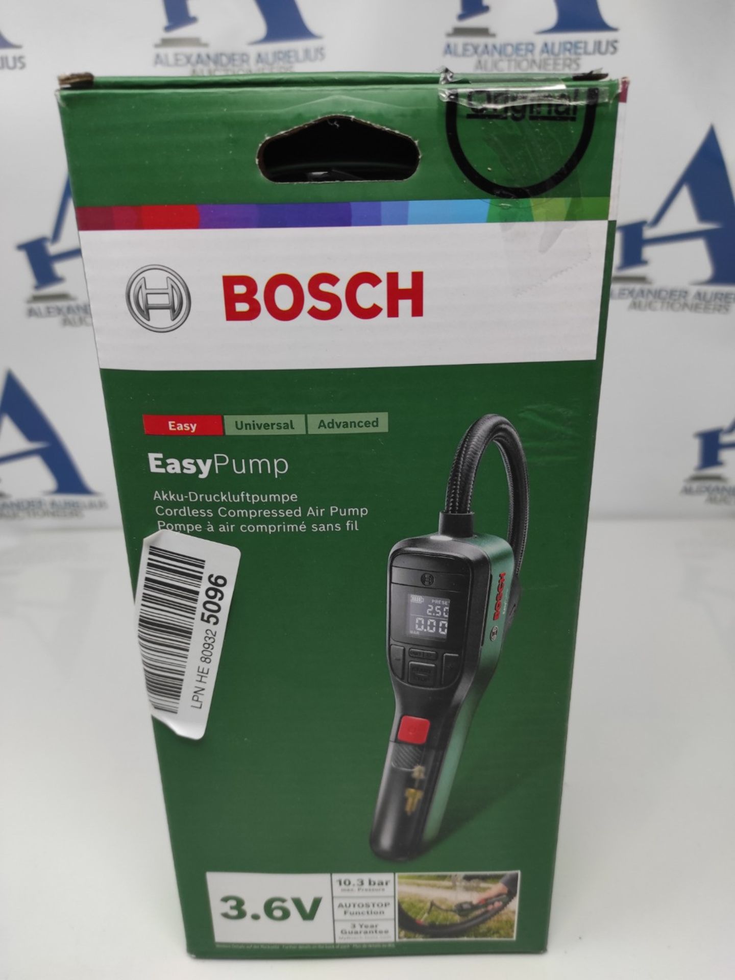 RRP £69.00 Bosch Home and Garden Cordless Pneumatic Pump Bosch - EasyPump (comes with 1 textile b - Image 2 of 3