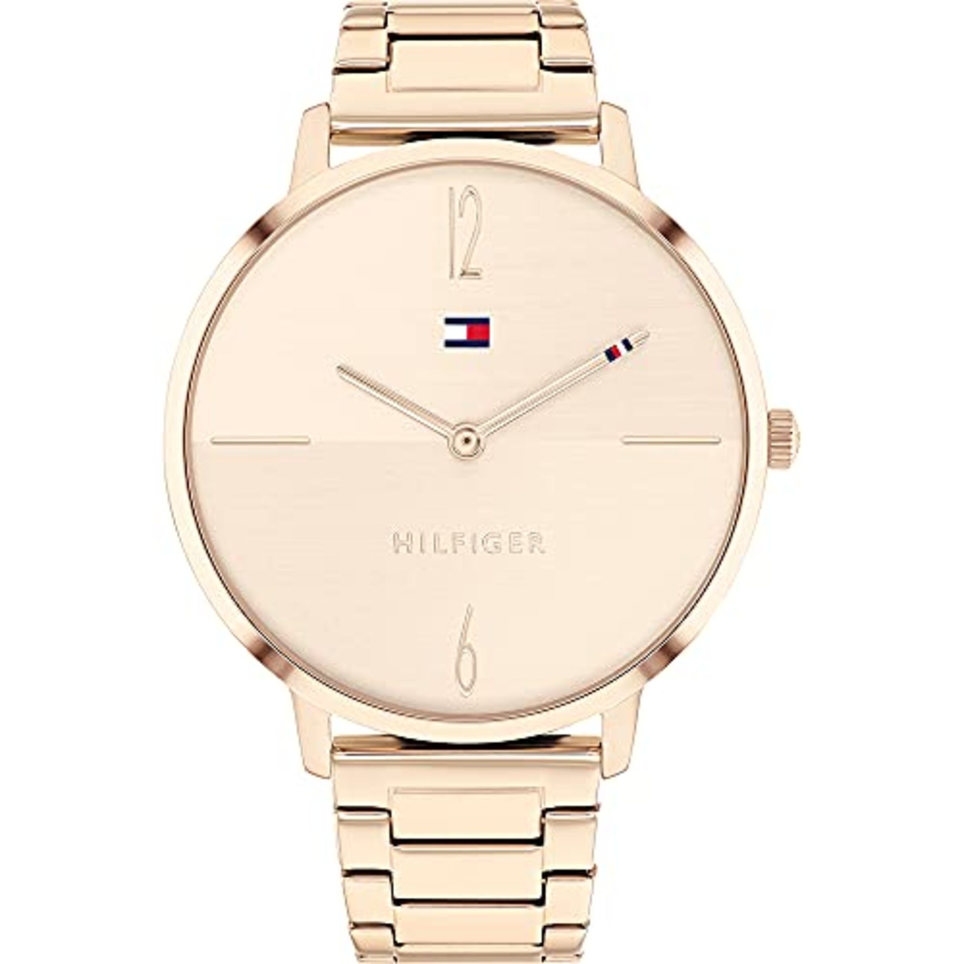 RRP £130.00 Tommy Hilfiger Women's Analog Quartz Watch with Light Rose Gold Stainless Steel Bracel