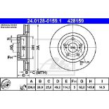 RRP £83.00 ATE 24.0128-0159.1 Brake disc - (pair)