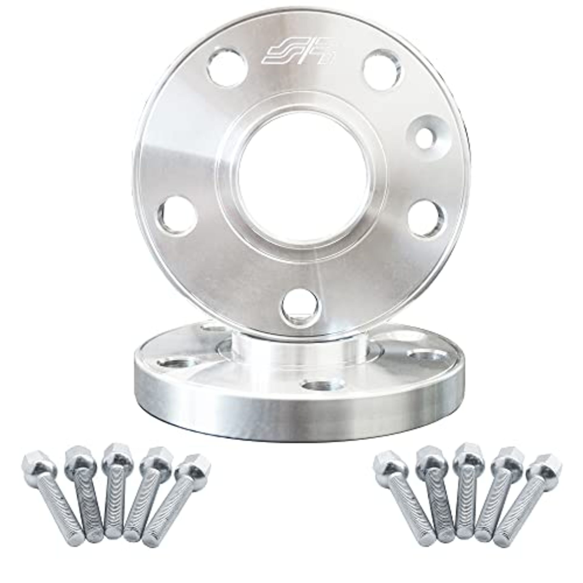 RRP £55.00 Simoni Racing DR096/B15 - Aluminum spacers 15mm 5x112 57.1 with spherical bolts, Pack