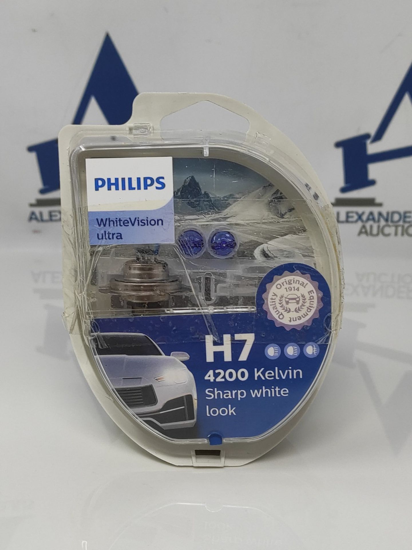 Philips WhiteVision ultra H7 car headlight bulb, 4.200K, set of 2 - Image 2 of 3