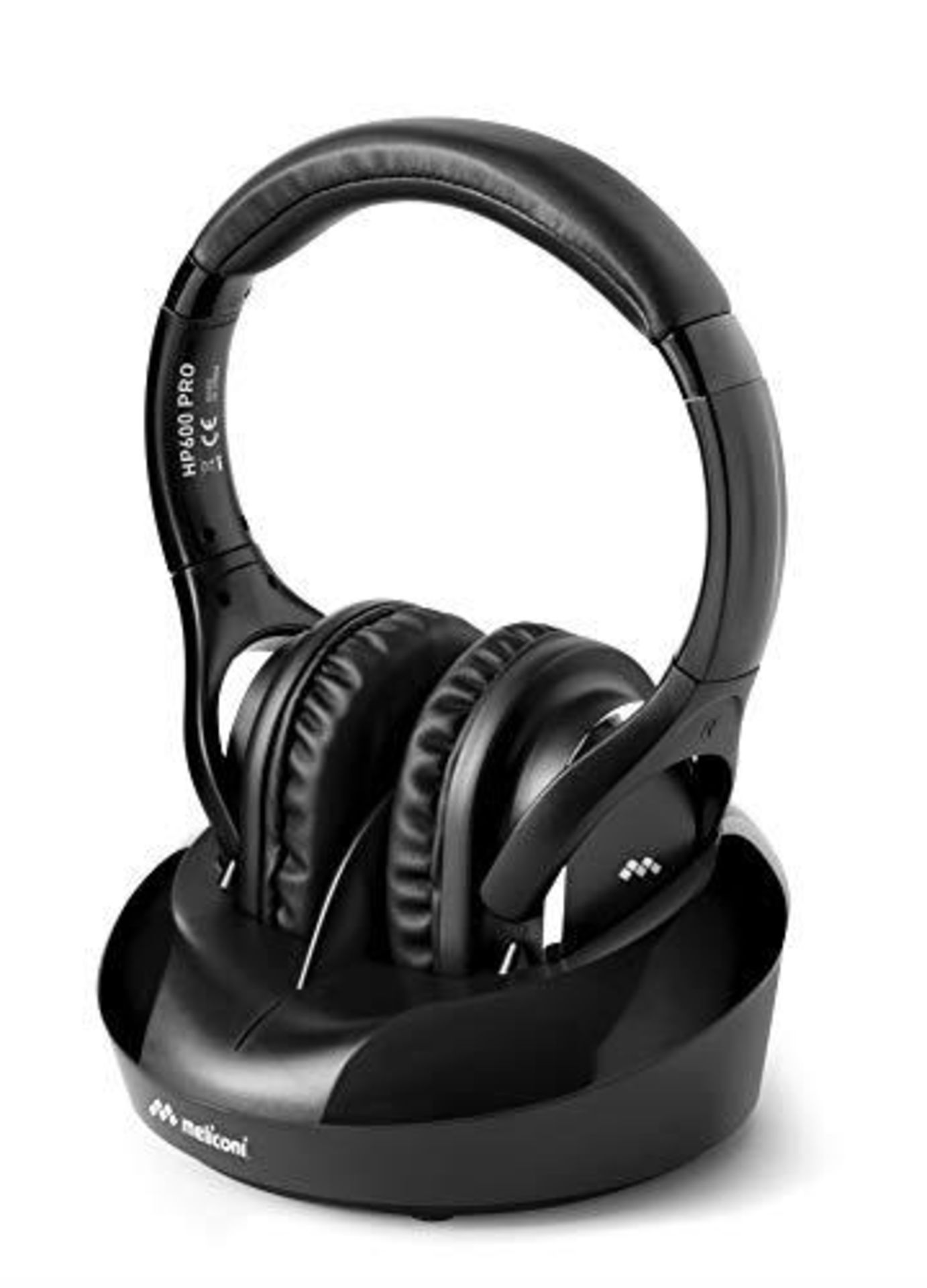 RRP £94.00 Meliconi HP600 PRO wireless headphones with charging station up to 100 meters range Au