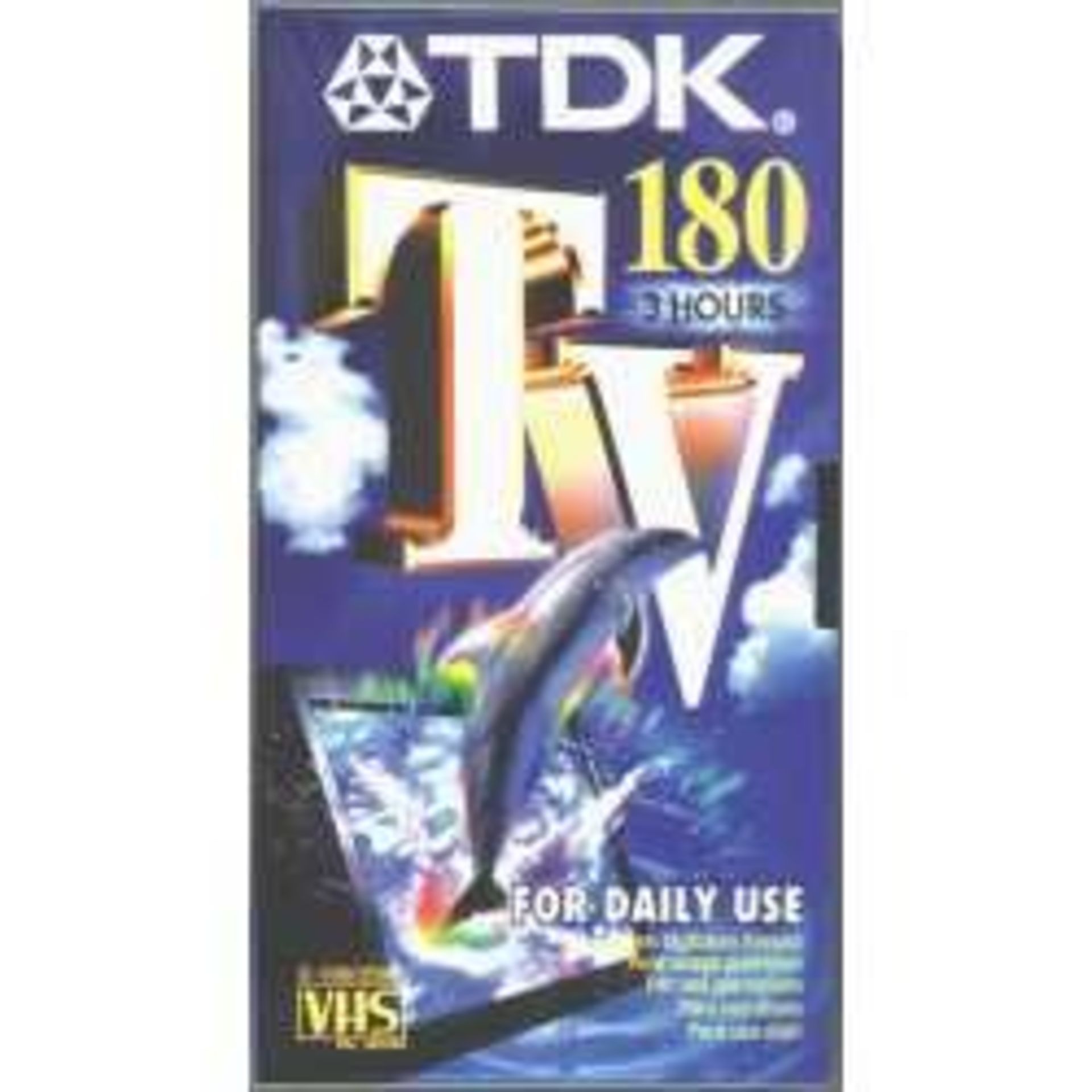 TDK E 180 TV Blank Tapes 3pcs