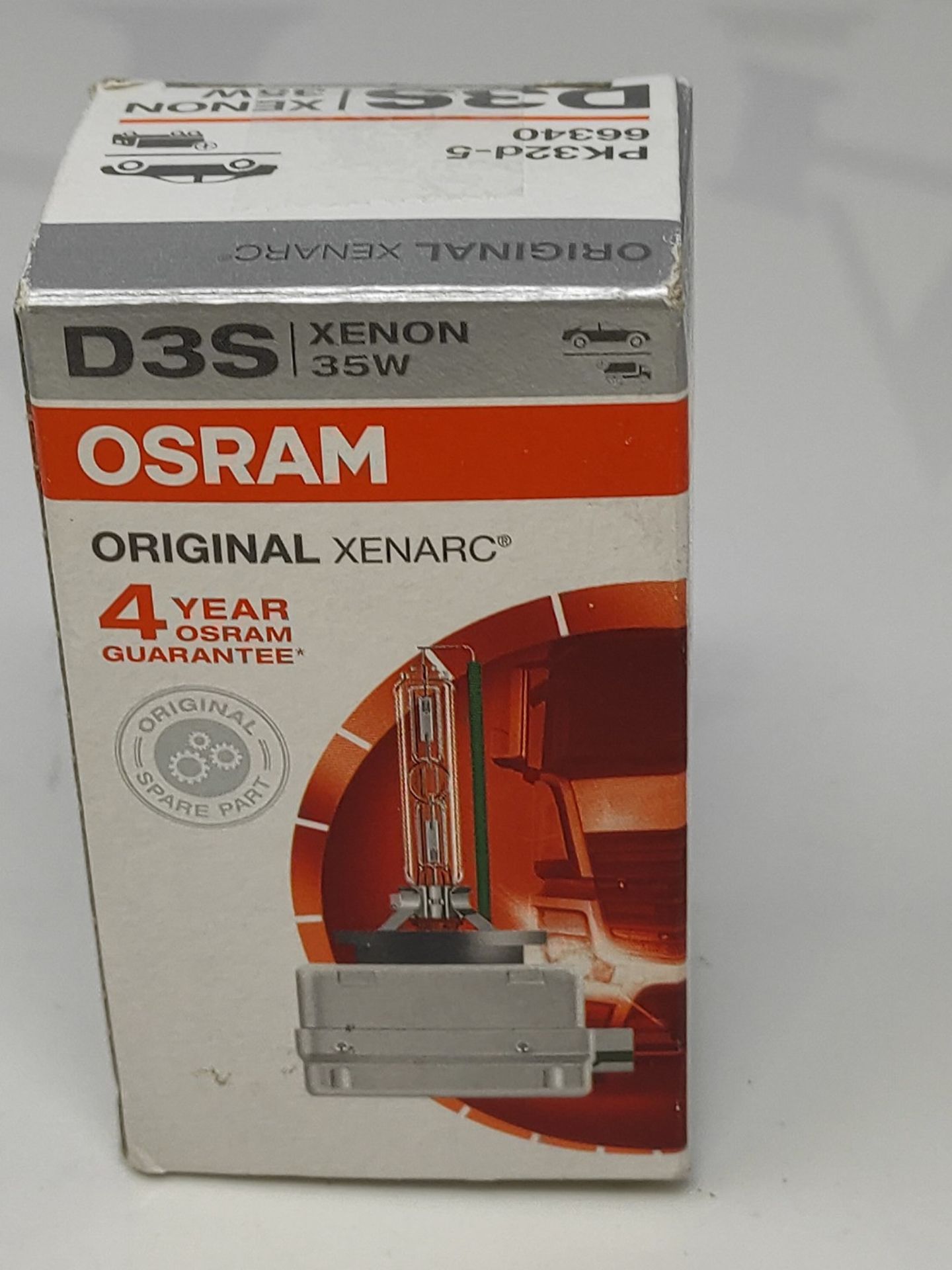 RRP £50.00 Osram XENARC ORIGINAL D3S HID Xenon bulb, discharge lamp, original equipment manufactu - Image 2 of 3