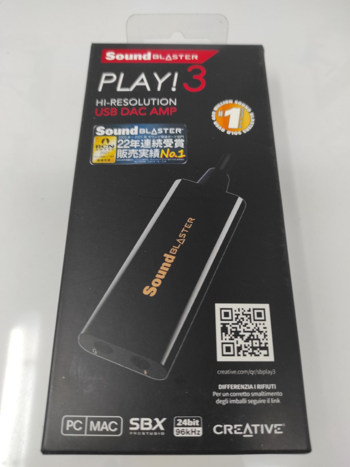 [NEW] Creative Sound Blaster Play!3 - USB-DAC amplifier and external sound card, black - Image 2 of 2