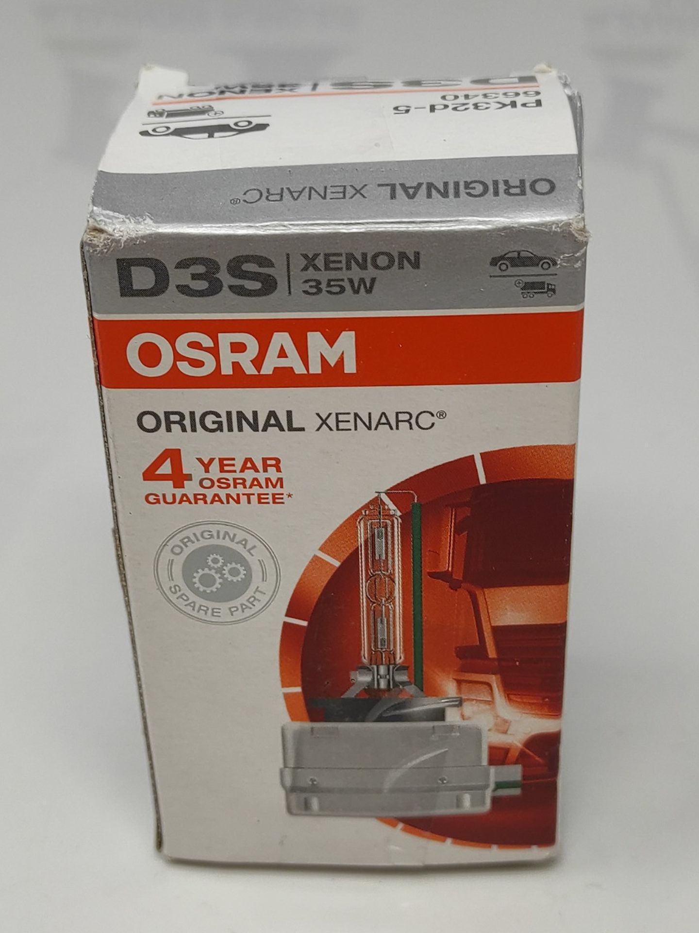 RRP £50.00 Osram XENARC ORIGINAL D3S HID Xenon bulb, discharge lamp, original equipment manufactu - Image 2 of 3