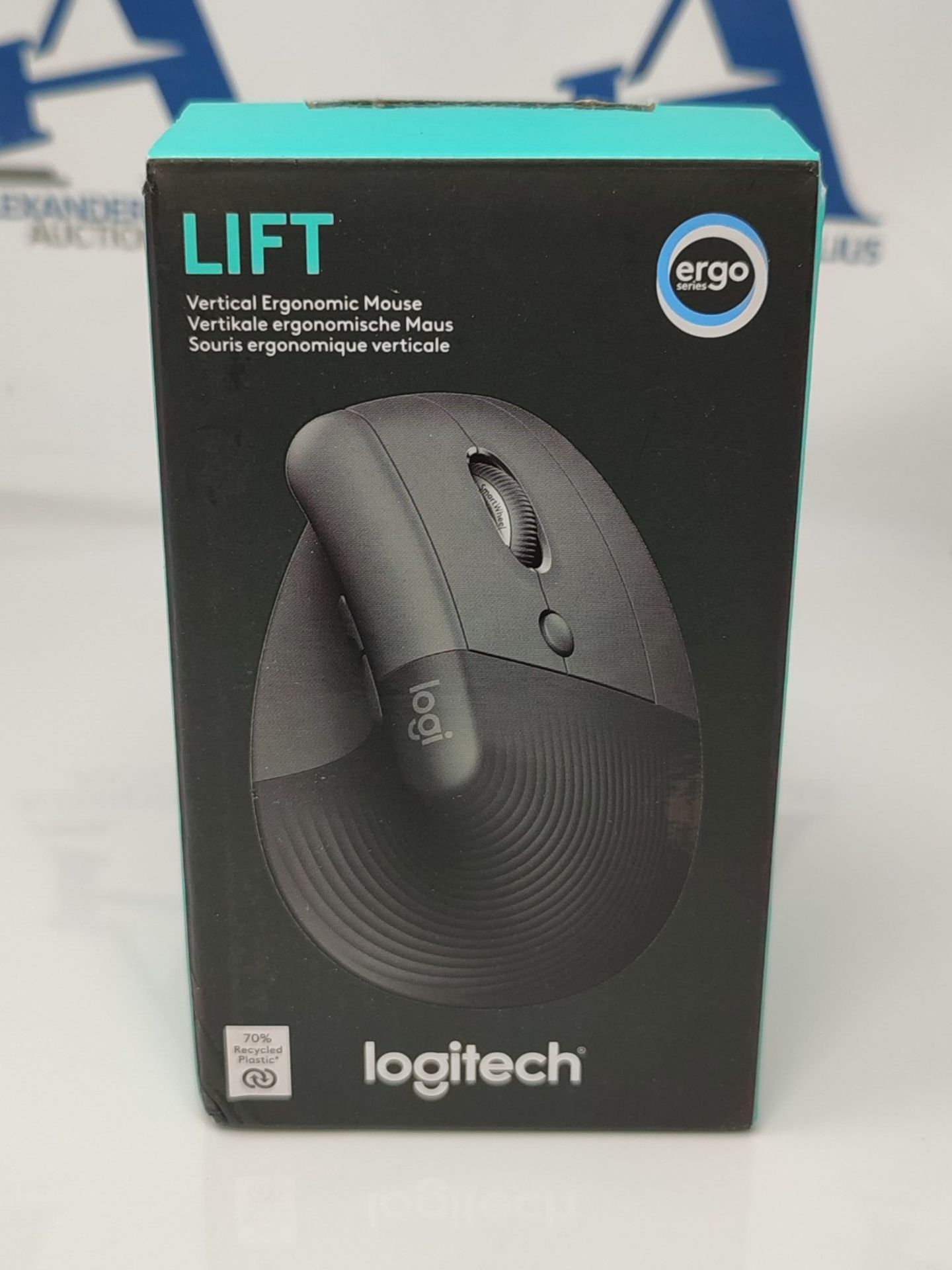 RRP £56.00 Logitech Lift Vertical Ergonomic Mouse, Wireless, Bluetooth or USB receiver Logi Bolt, - Image 2 of 3