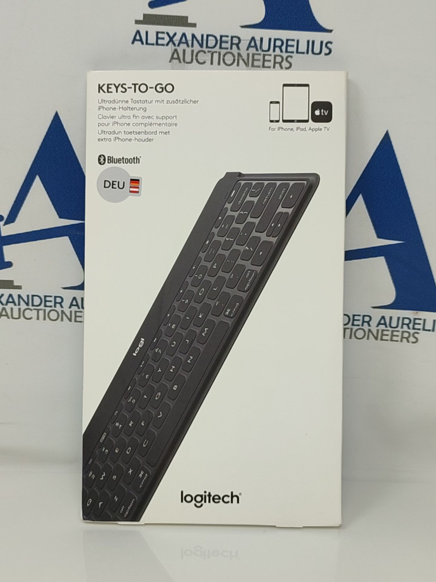 Logitech Keys-to-Go Wireless Tablet Keyboard, Bluetooth, iOS Special Keys, Ultra-light - Image 2 of 3