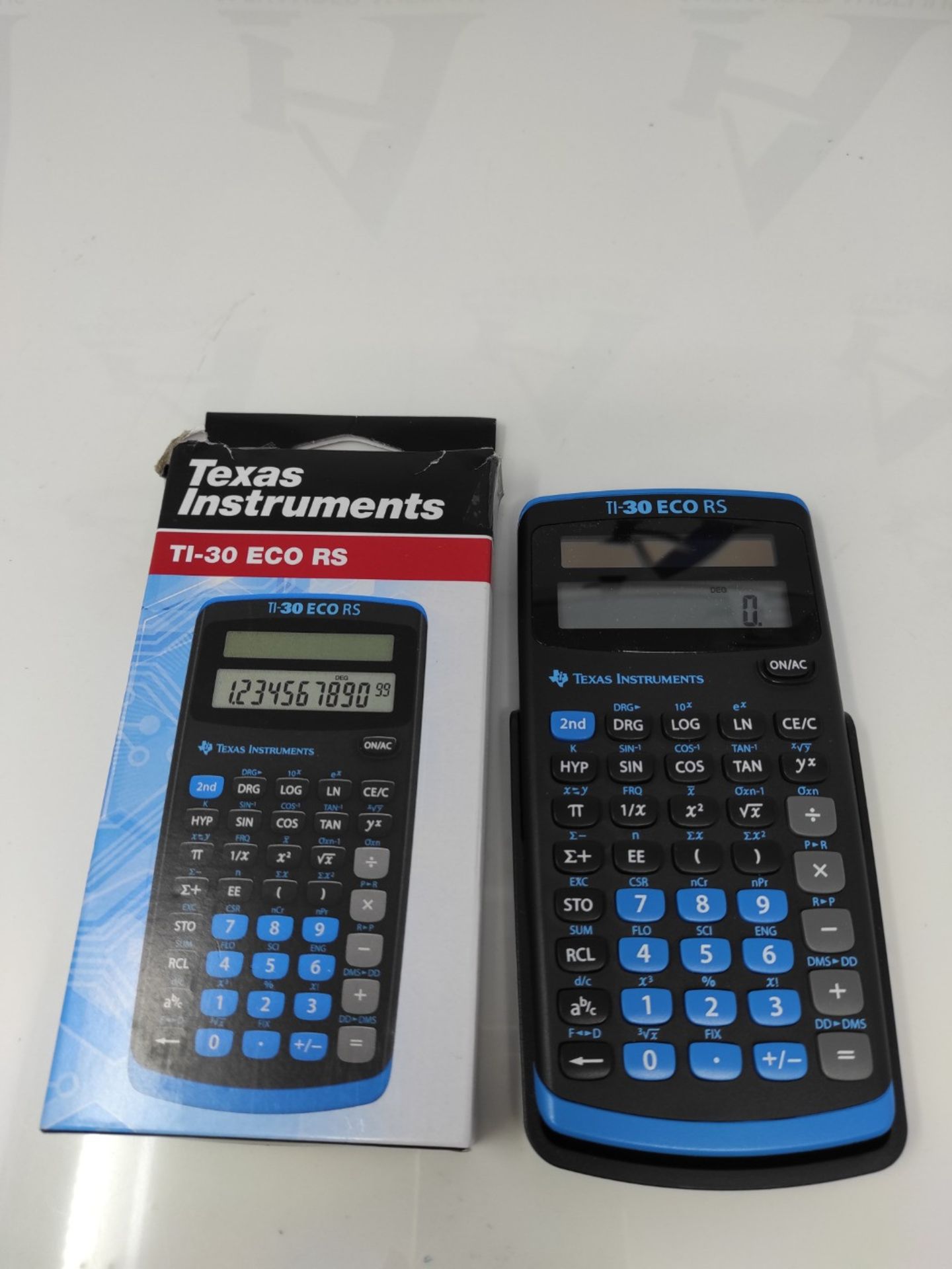 Texas Instruments TI-30 ECO RS School Calculator, Technical-Scientific (Single-line 10 - Image 2 of 2