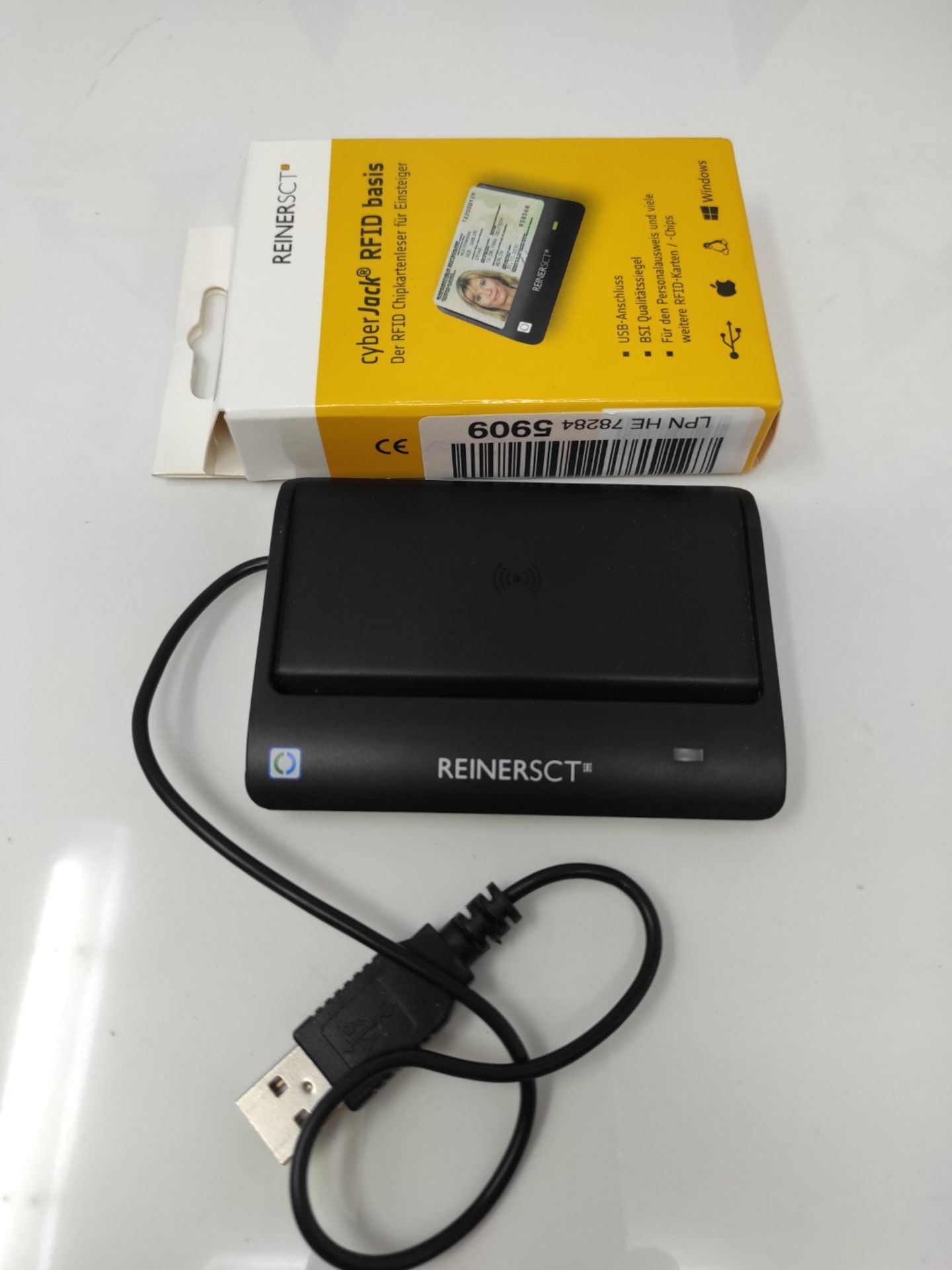 REINER SCT cyberJack RFID chip card reader basic | For the new identity card (nPA) Bla - Image 2 of 2