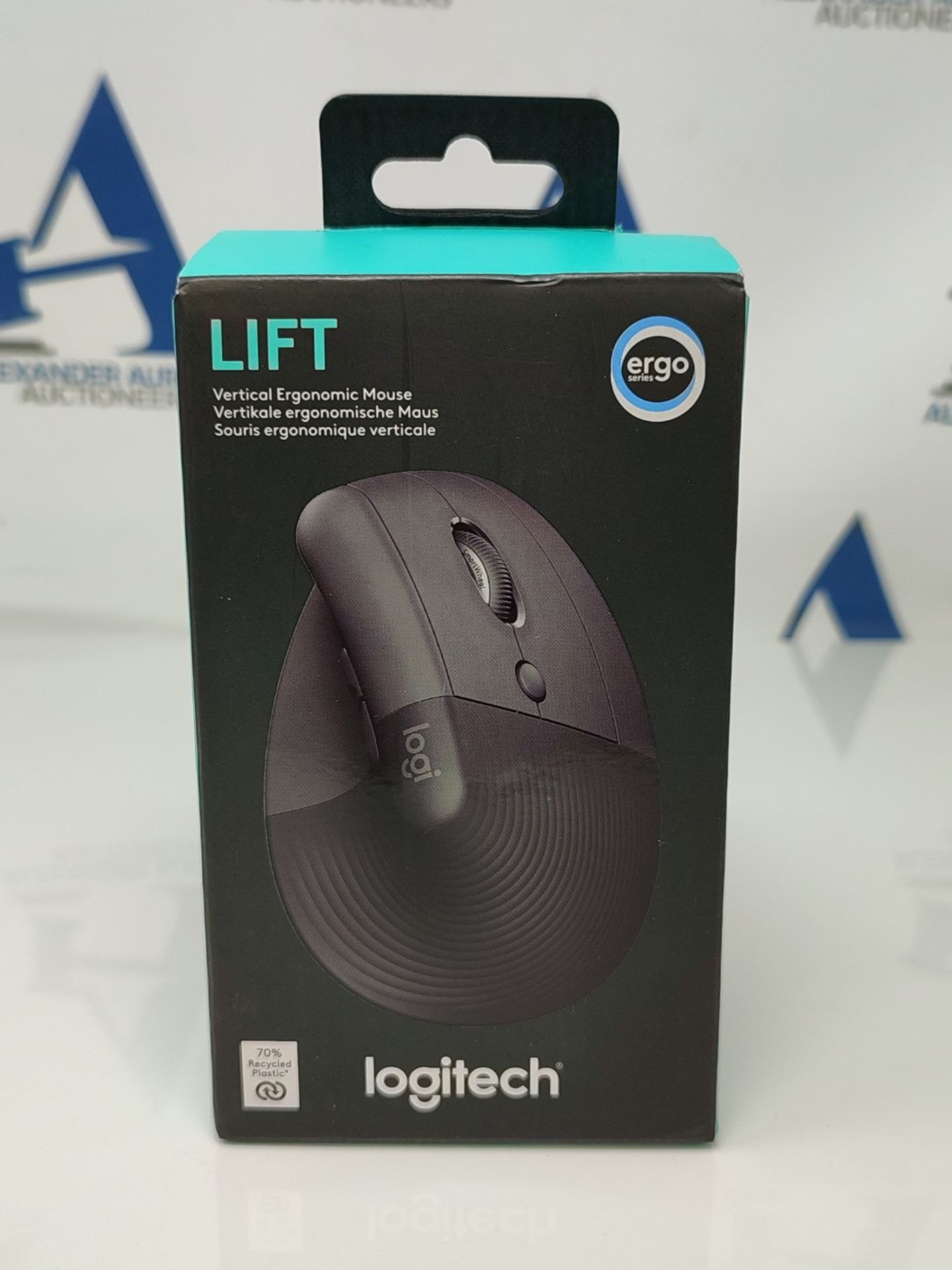 RRP £57.00 Logitech Lift Ergonomic Vertical Mouse, Wireless, Bluetooth Receiver or Logi Bolt USB, - Image 2 of 3