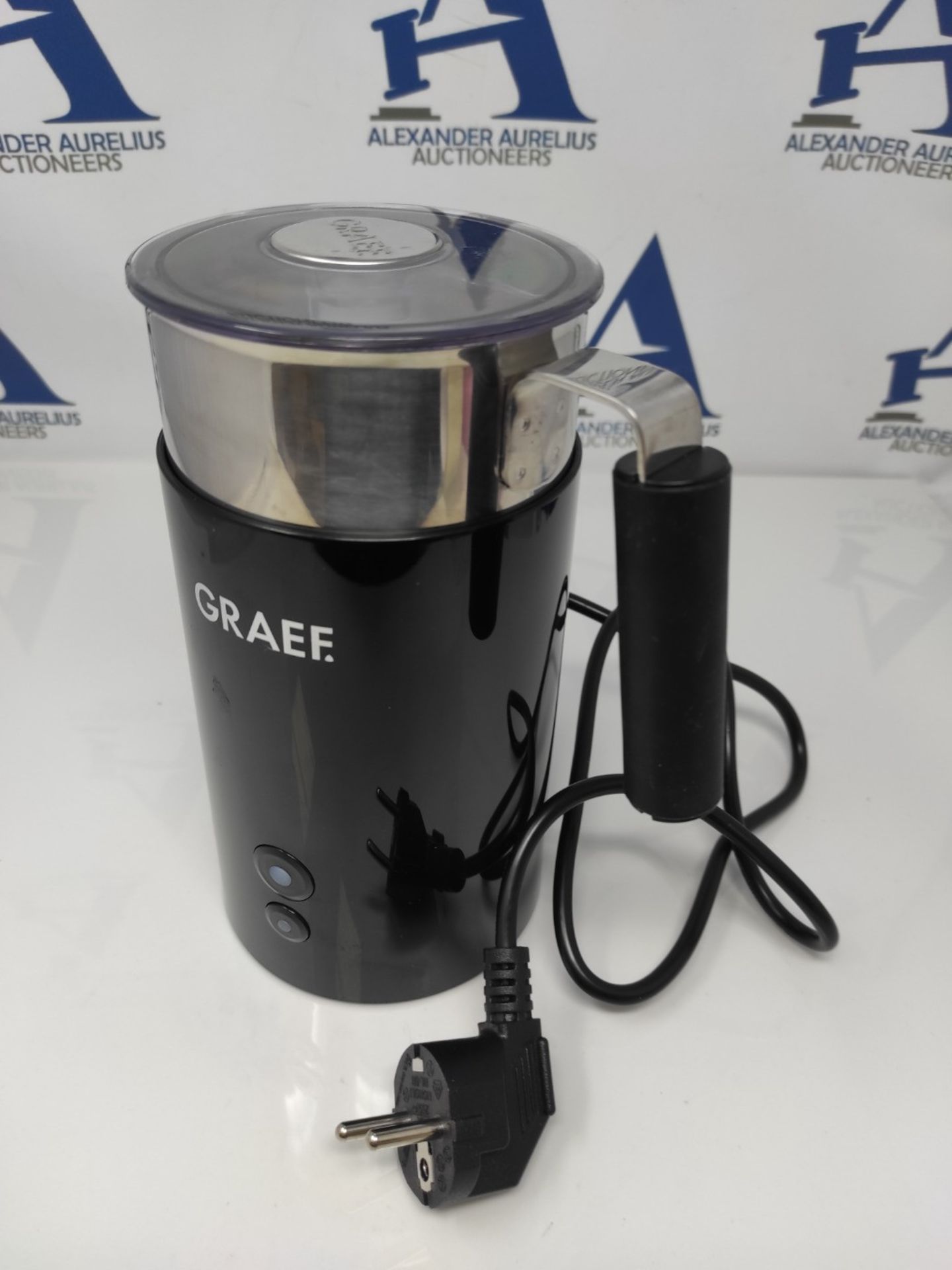 RRP £59.00 Graef MS702EU Milk Frother, 400 milliliters, black/stainless steel, 16.5 x 16.5 x 20.5 - Image 3 of 3