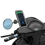 SHAPEHEART French innovation, Support for rearview mirror scooter motorcycle. With det