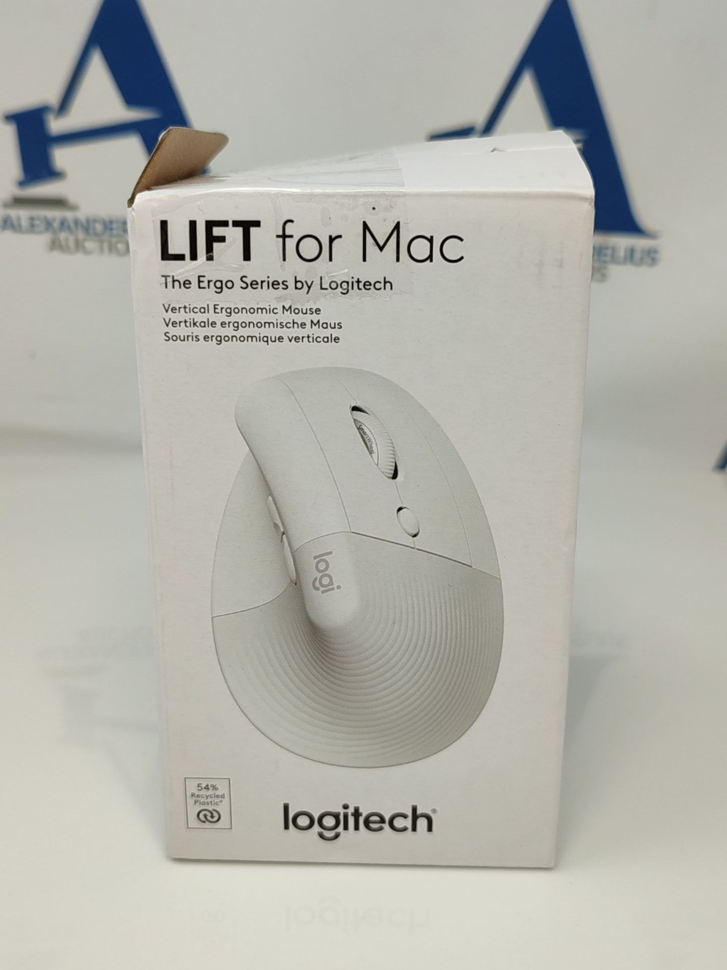 RRP £55.00 Logitech Lift for Mac, Wireless Vertical Ergonomic Mouse, Bluetooth, Quiet Clicks, Qui - Image 2 of 3