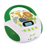 RRP £50.00 Metronic 477144 CD Player for Children, Jungle, with USB/AUX-IN Port Green/White
