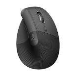 RRP £57.00 Logitech Lift Vertical Ergonomic Mouse, Wireless, Bluetooth or Logi Bolt USB Receiver,