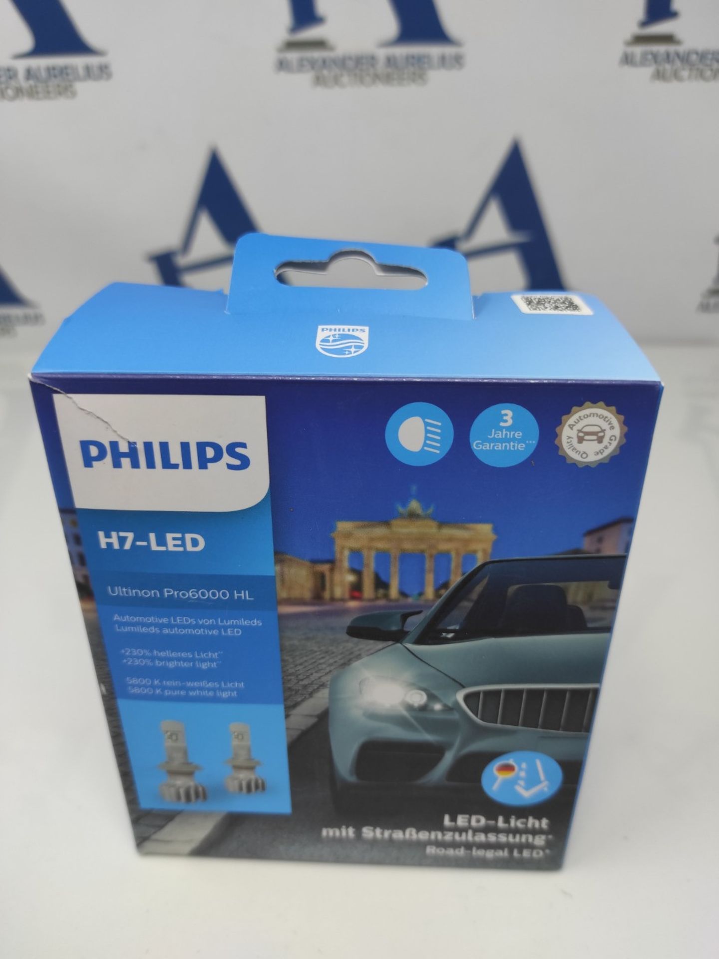 RRP £92.00 Philips Ultinon Pro6000 H7-LED headlamp bulb with road approval, 230% brighter light - Image 2 of 3
