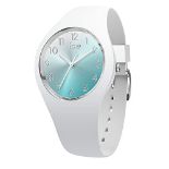 RRP £70.00 Ice-Watch - Ice Sunset Turquoise - Montre Blanche pour Femme avec Bracelet en Silicone