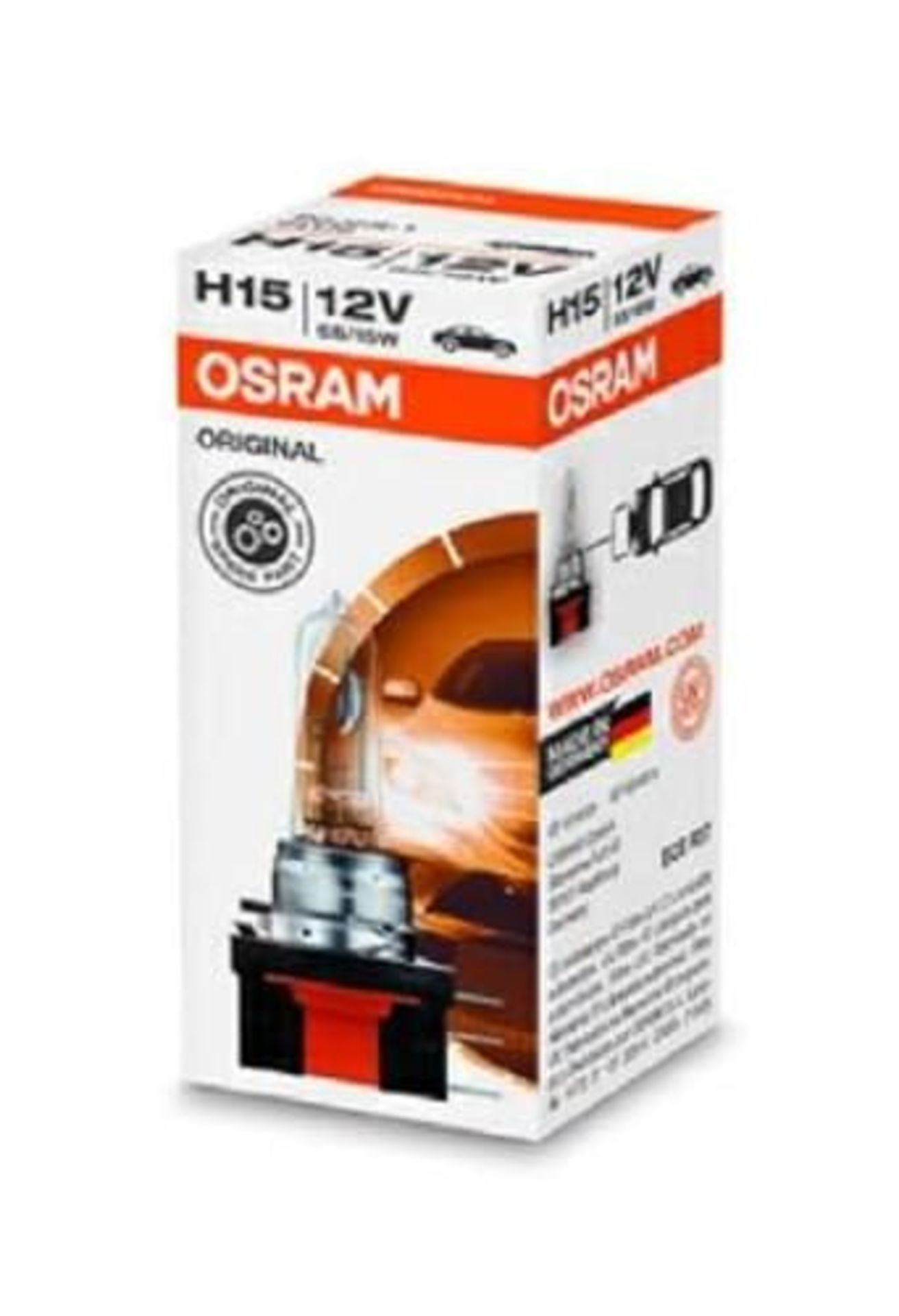 OSRAM Original 12V H15 halogen headlamp bulb 64176 1 piece in box