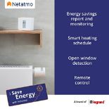 RRP £158.00 Netatmo Connected and Intelligent Thermostat Energy Saving - WiFi- Reduce Bills & Cont