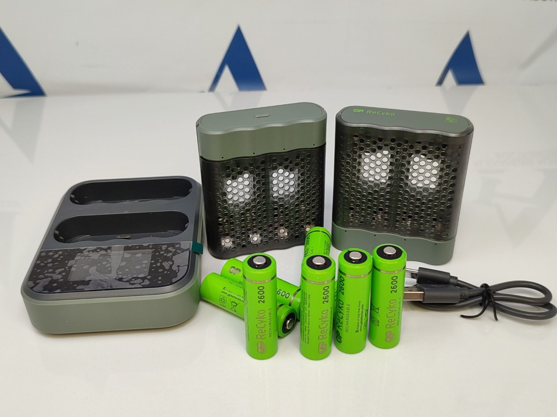 Quick USB Charger with 8 Rechargeable AA Batteries 2600 mAh included and LED display | - Image 3 of 6