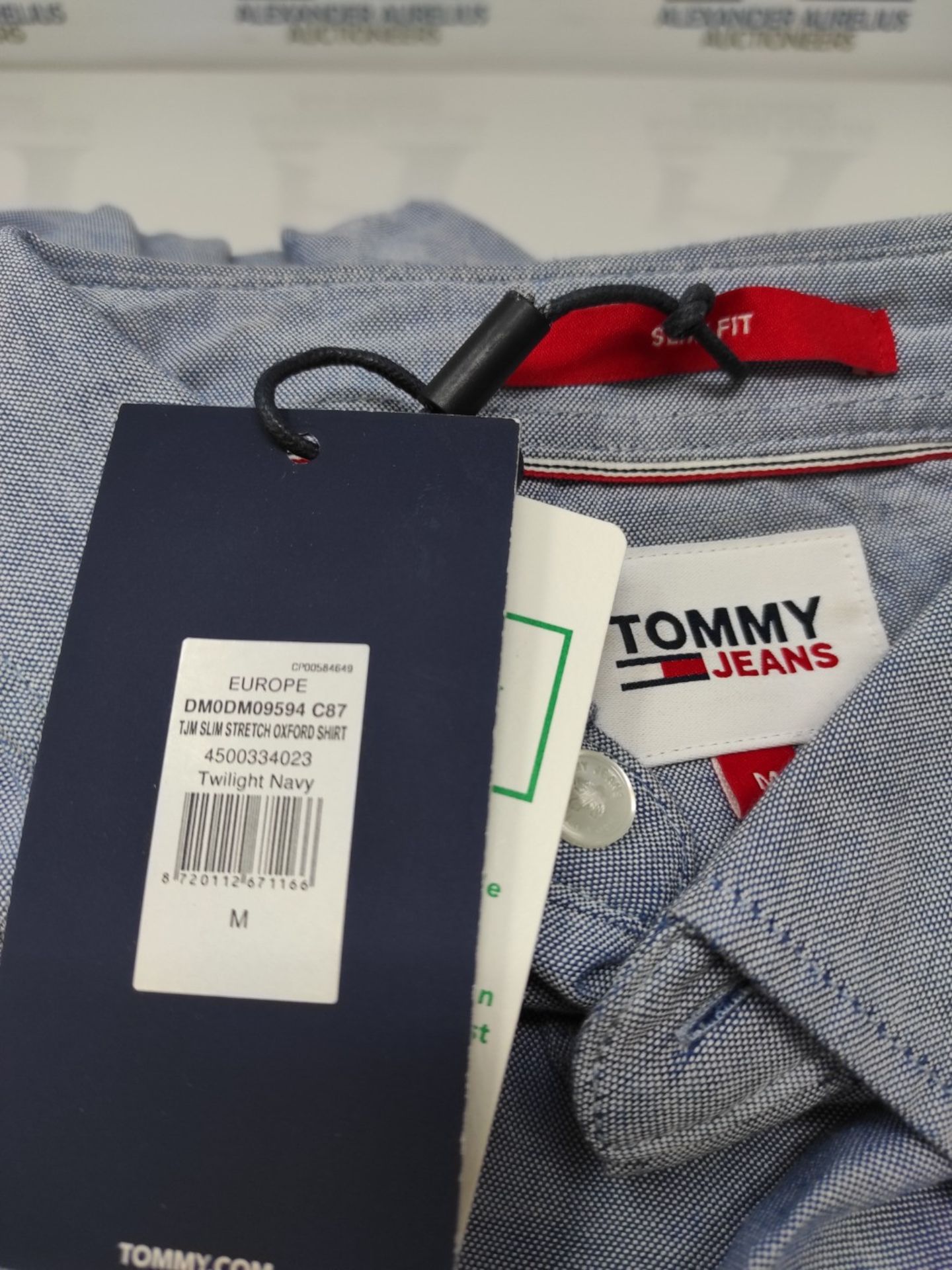 RRP £53.00 Tommy Jeans Men's Slim Fit Long Sleeve Shirt, Blue (Twilight Navy), M - Image 6 of 6