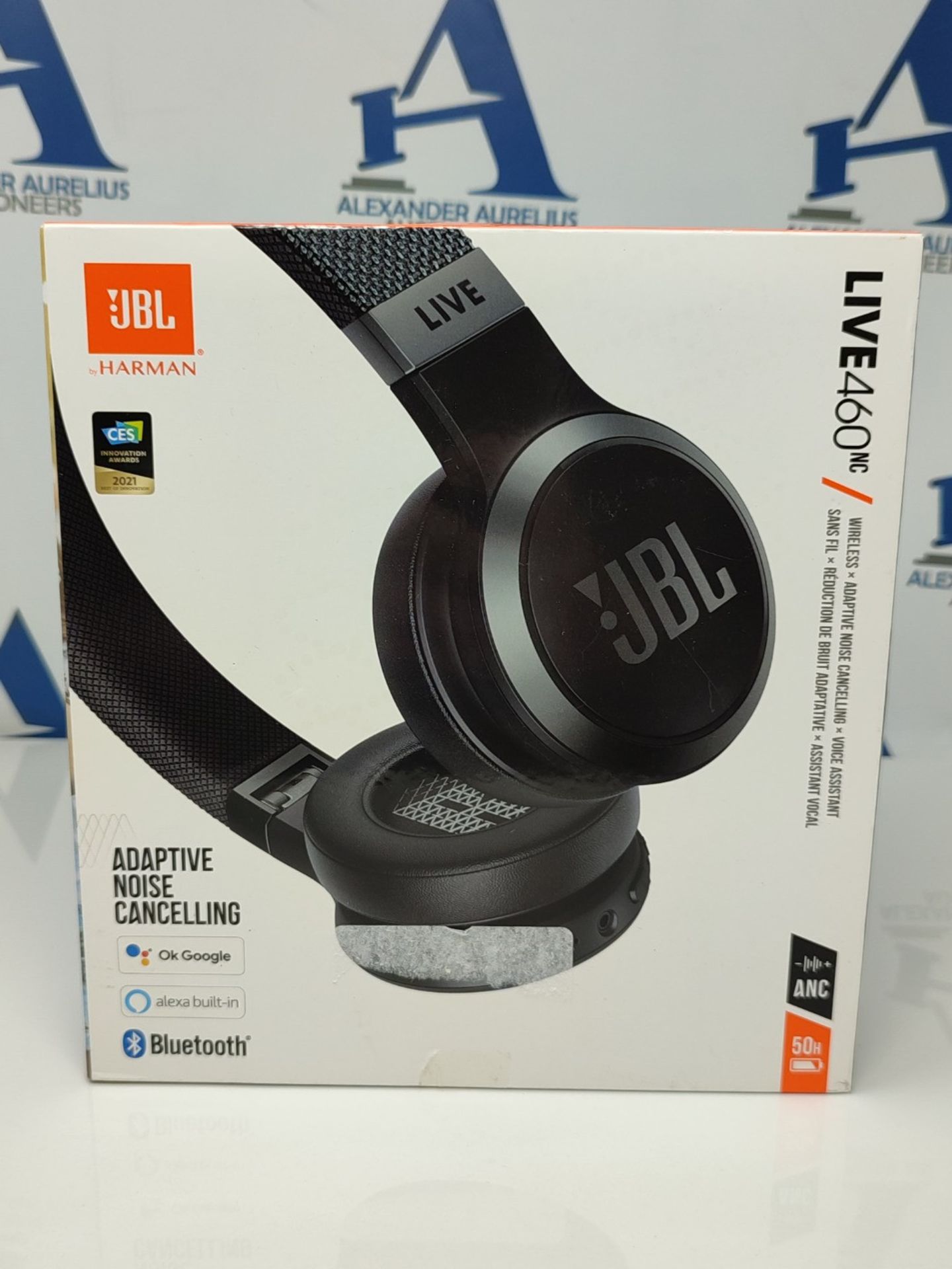 RRP £93.00 JBL Live 460NC wireless On-Ear Bluetooth headphones in black - with noise-cancelling a - Image 2 of 6