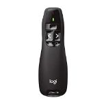 Logitech R400 Wireless Presentation Remote, 2.4 GHz/USB Receiver, Red Laser Pointer, 1