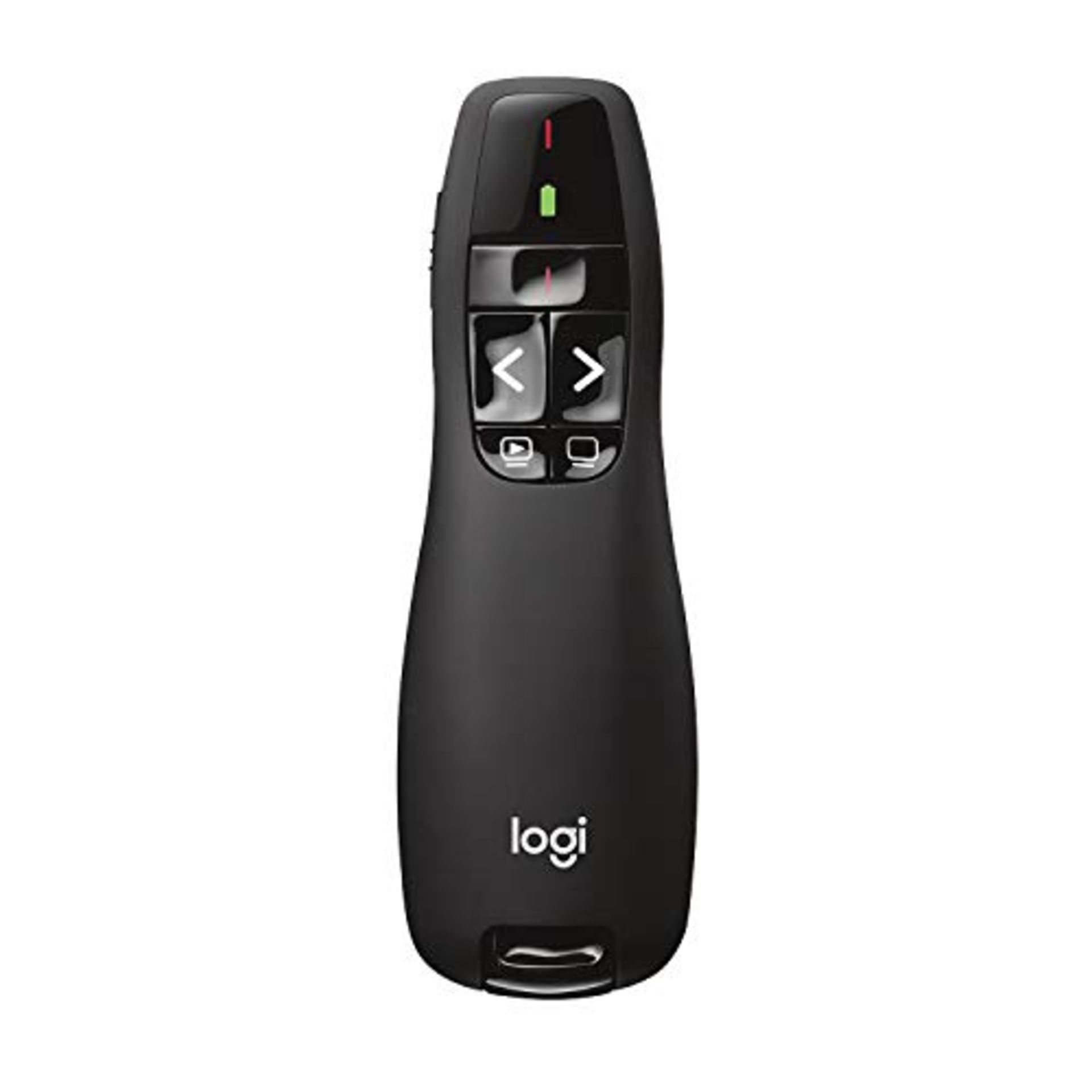Logitech R400 Wireless Presentation Remote, 2.4 GHz/USB Receiver, Red Laser Pointer, 1