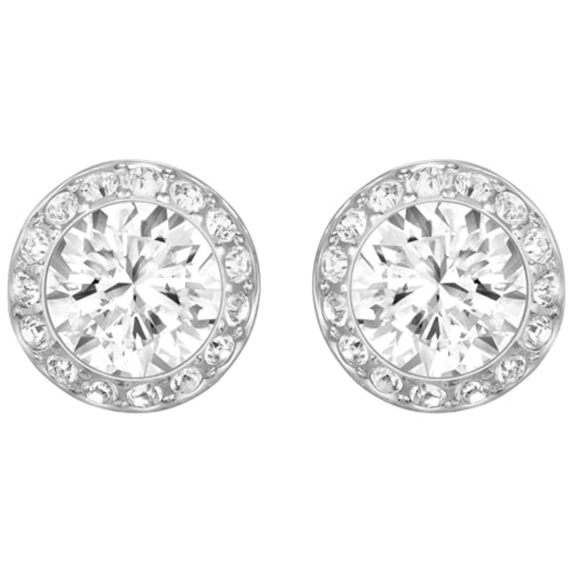 RRP £50.00 Swarovski Women's Angelic Stud Pierced Earrings Set of White Swarovski Earrings with R - Image 4 of 6