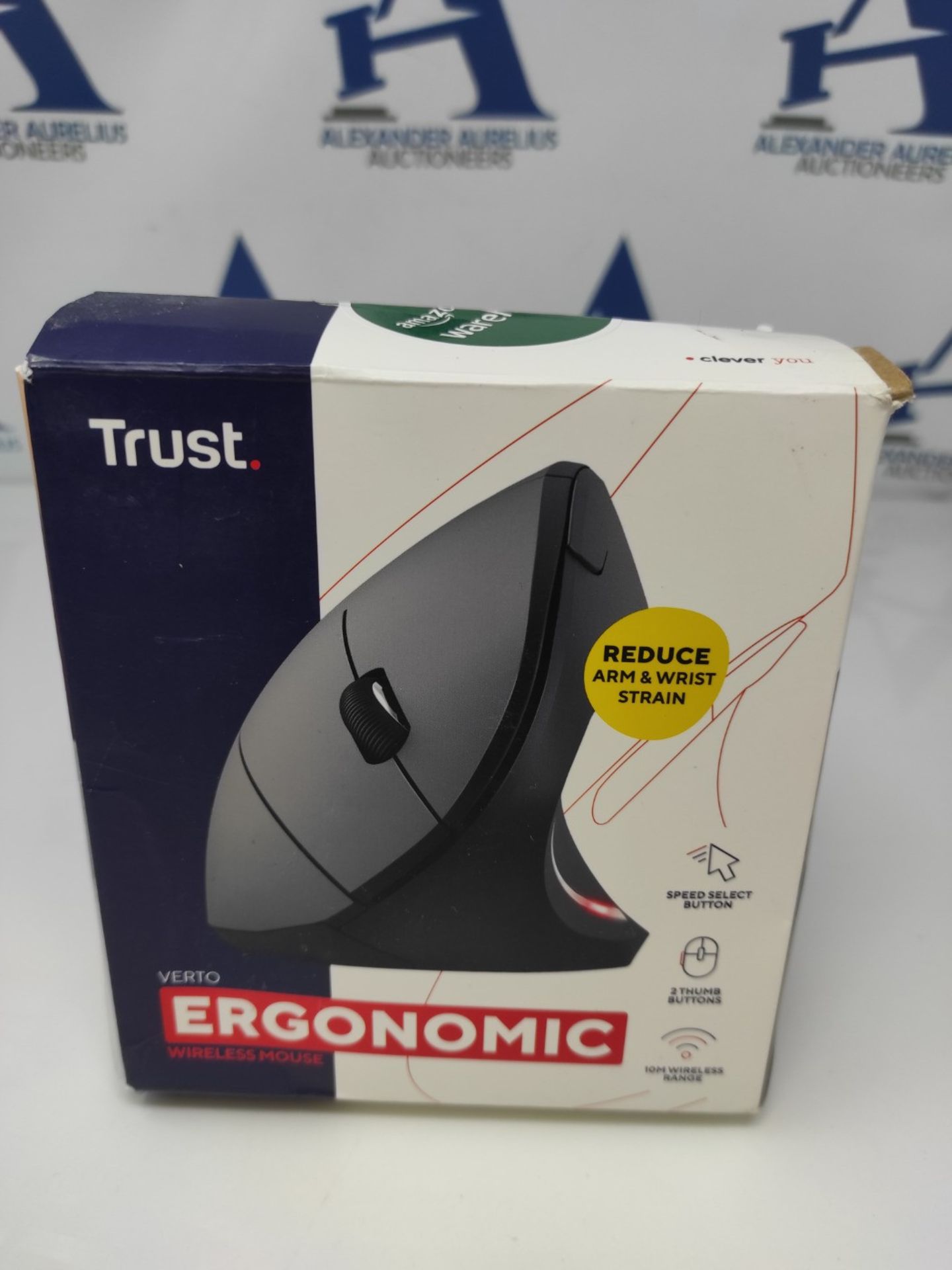 Trust Verto Wireless Vertical Mouse, Ergonomic Vertical Mouse, 800-1600 DPI, 6 Buttons - Image 5 of 6