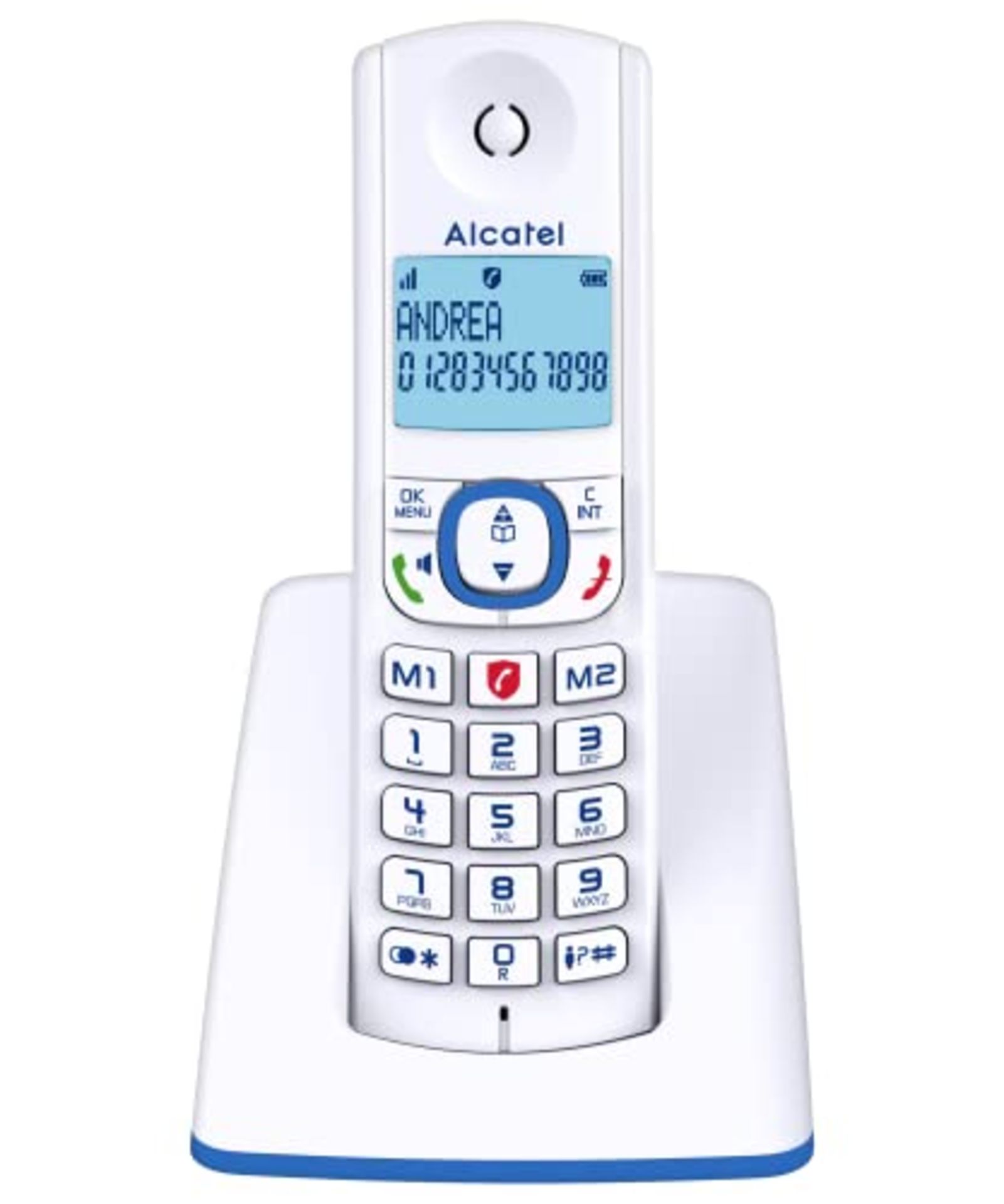 Alcatel F530, cordless phone, with call blocking function, hands-free and two direct m