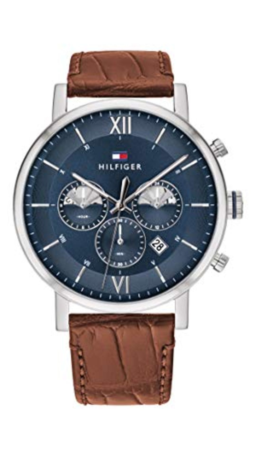 RRP £123.00 Tommy Hilfiger Multi Dial Quartz Watch for Men with Light Brown Leather Strap - 171039 - Image 4 of 6