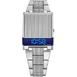 RRP £249.00 Bulova Men's Digital Watch with Stainless Steel Bracelet 96C139