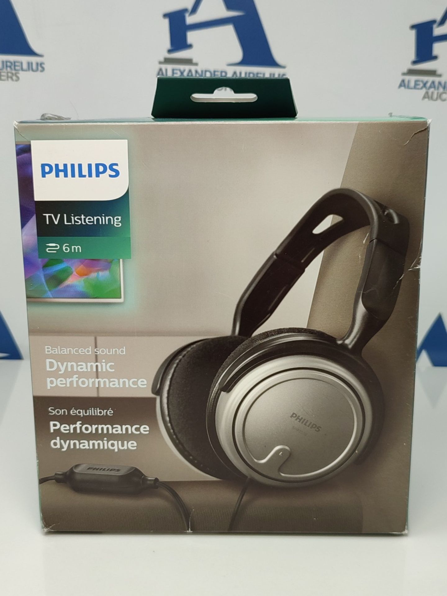 Philips SHP2500 Wired TV Headphones, 6 Meter Cable, Integrated Volume Control, Comfort - Image 2 of 6