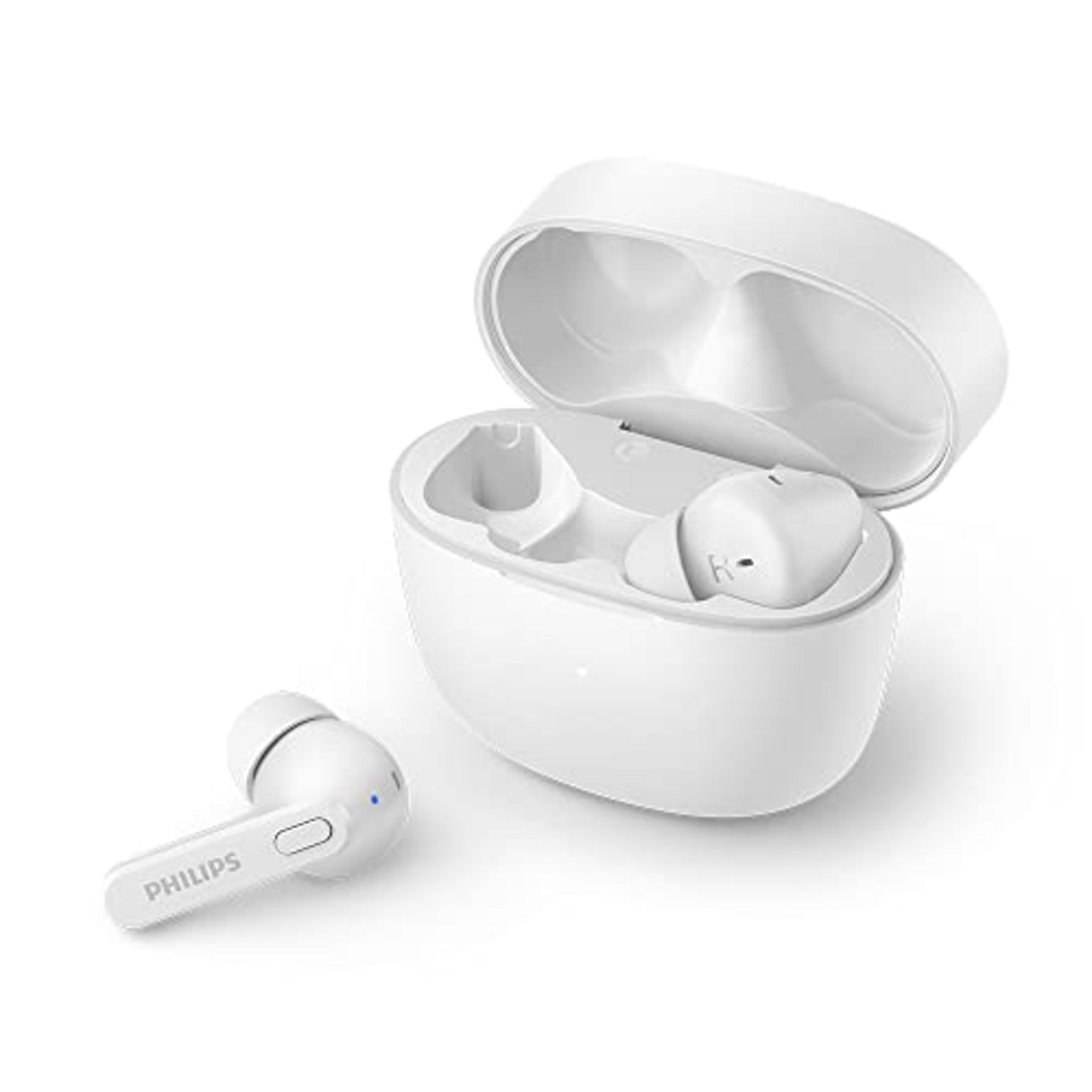 Philips TAT2206WT/00 True Wireless Earbuds, Splash and Sweat Resistant, Bluetooth, Up - Image 4 of 6
