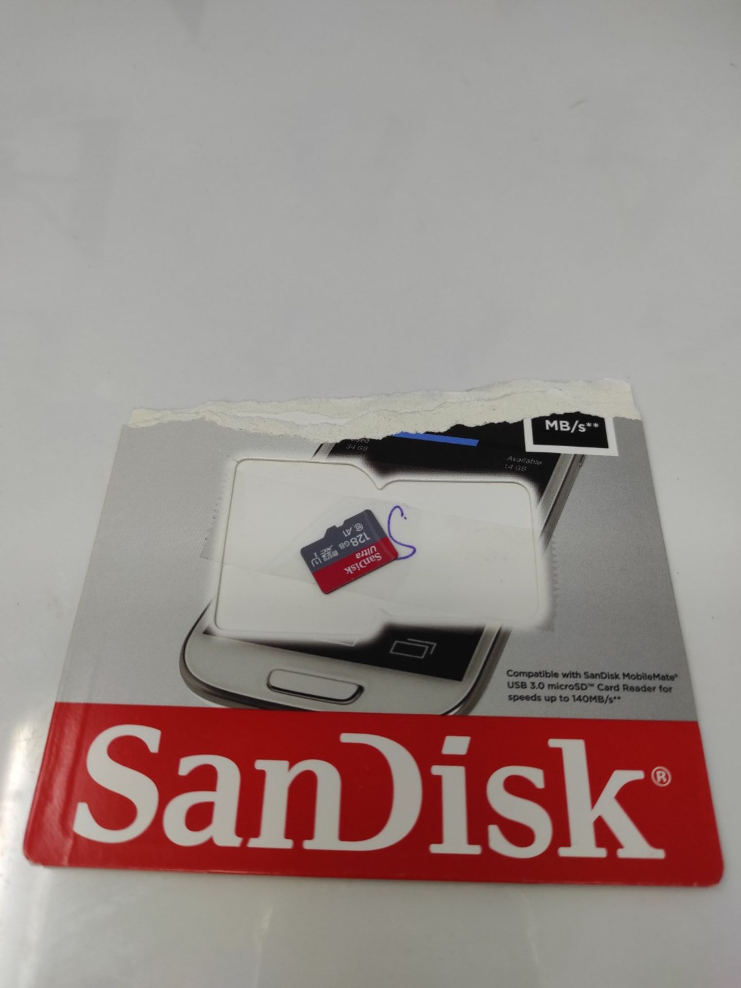 SanDisk 128GB Ultra microSDXC card + SD adapter up to 140 MB/s with Class A1 applicati - Image 4 of 4