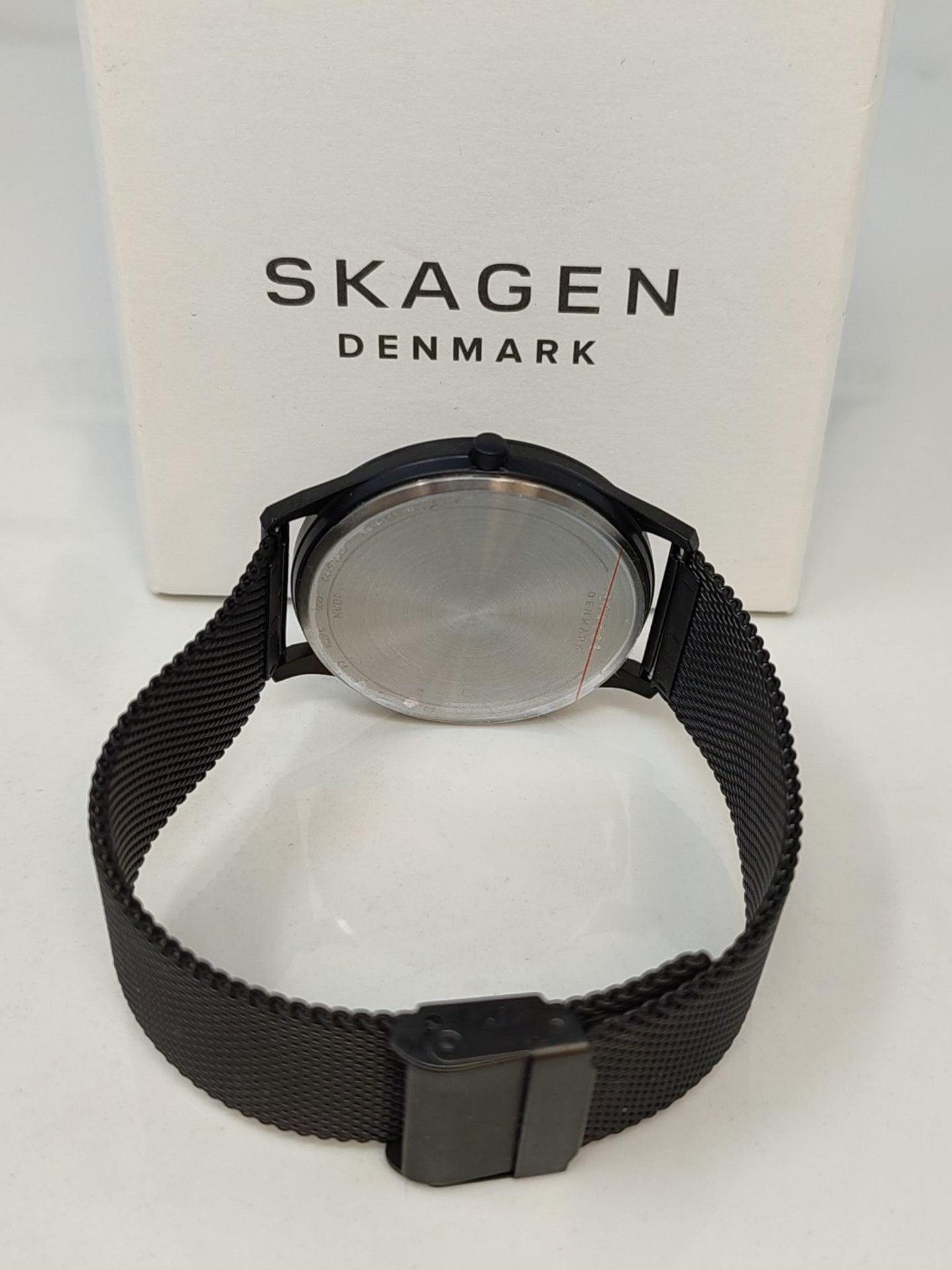 RRP £94.00 Skagen men's watch Jorn, three-hand movement, 41mm Midnight stainless steel case with - Image 6 of 6