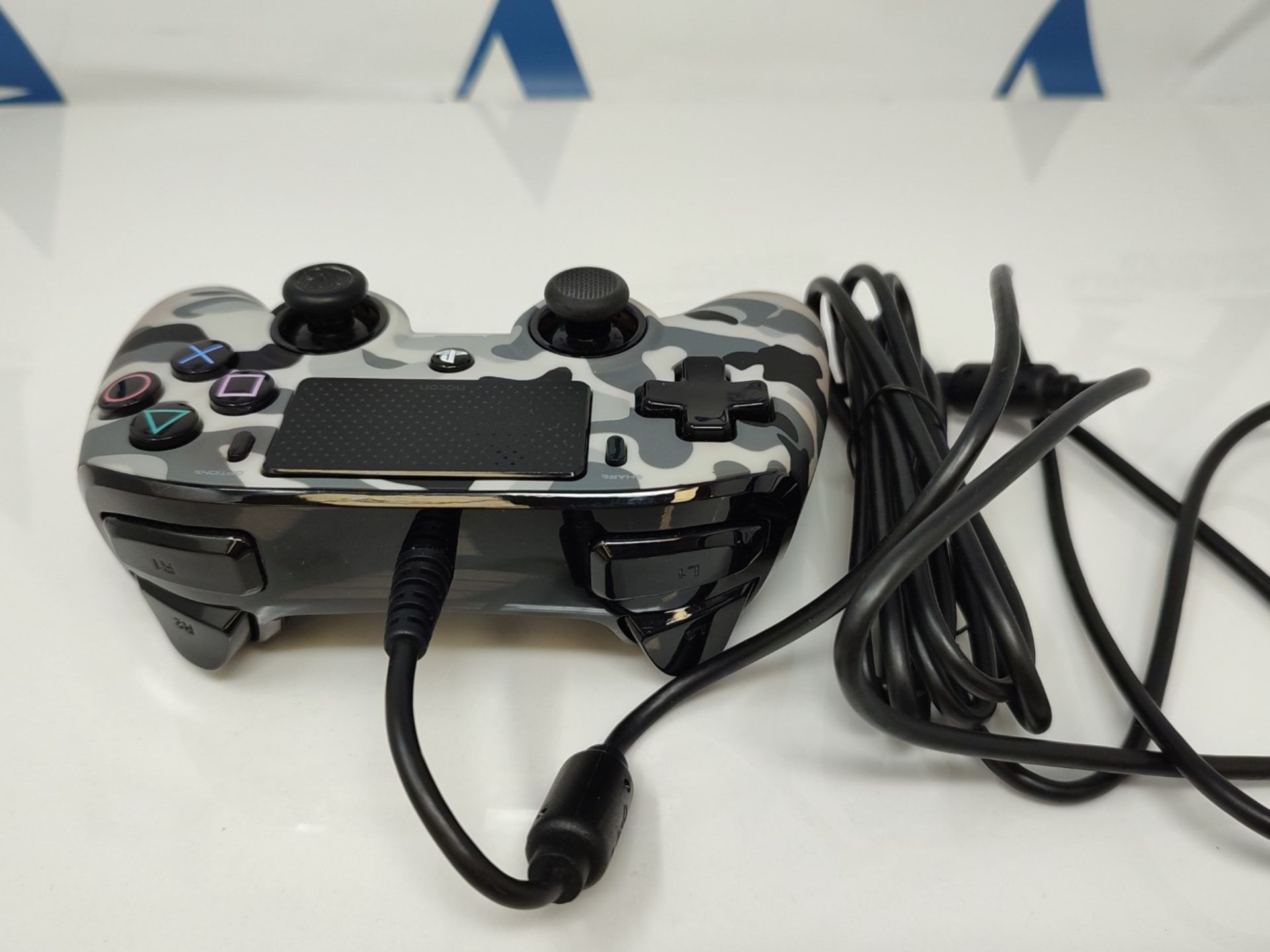 Nacon Oficial PS4 Wired Compact Controller - Grey Camo - Image 3 of 6