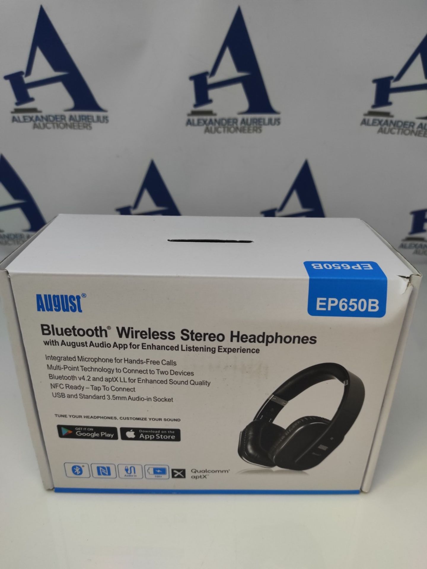 Wireless Bluetooth Headset 4.2 aptX Low Latency - August EP650 - Over Ear, Lightweight - Image 2 of 6