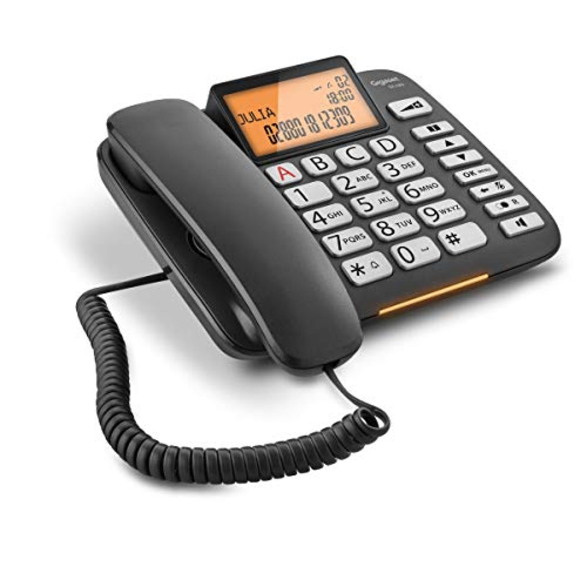 Gigaset DL580 Corded Telephone Black [French Version]