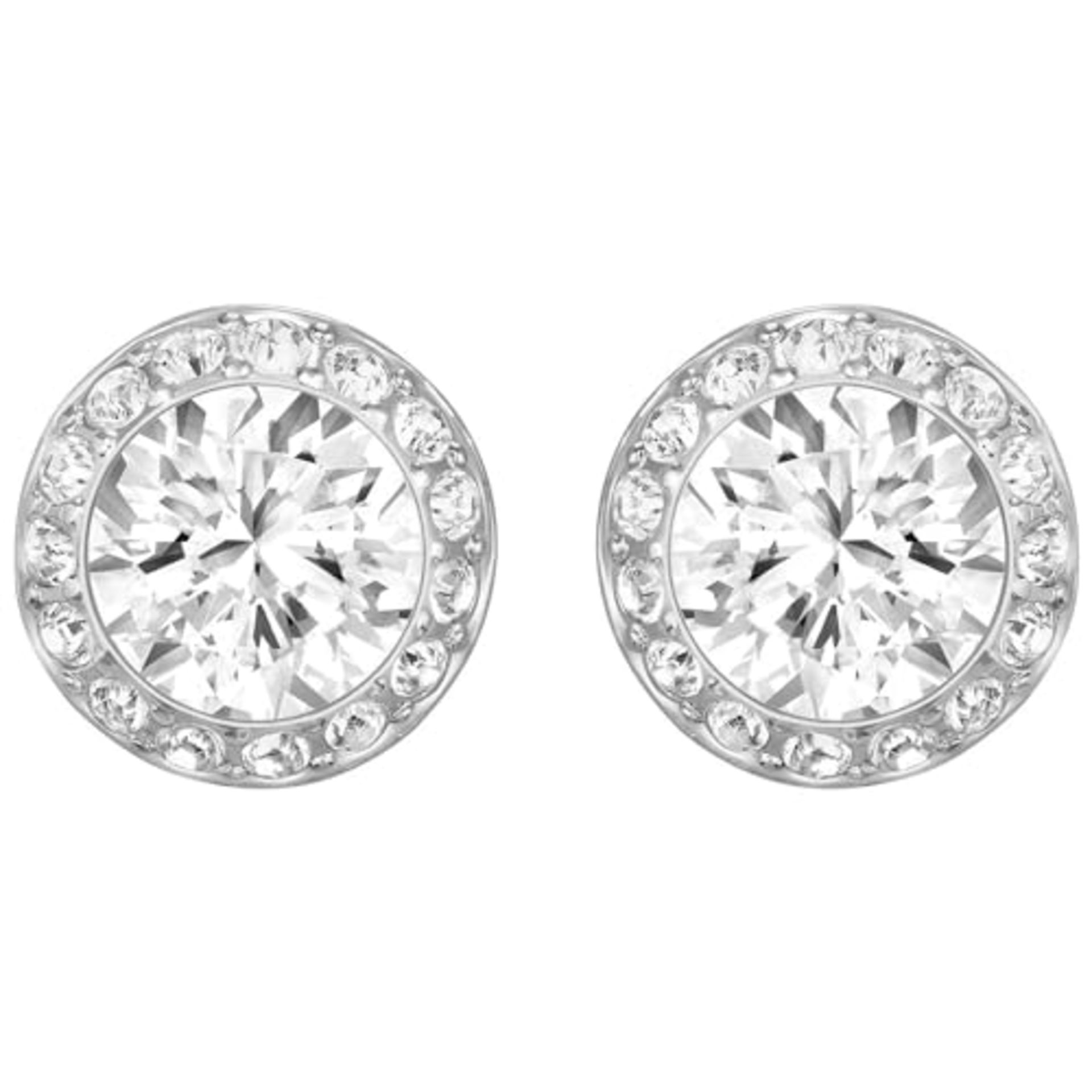 RRP £50.00 Swarovski Women's Angelic Stud Pierced Earrings Set of White Swarovski Earrings with R