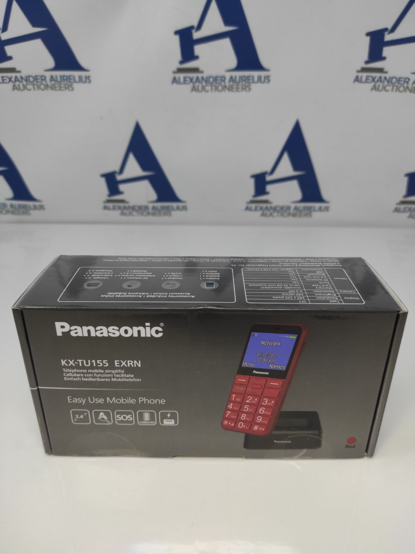 Panasonic KX-TU155EXRN Unlocked Senior Mobile Phone (SOS Emergency Button, Hearing Aid - Image 2 of 6