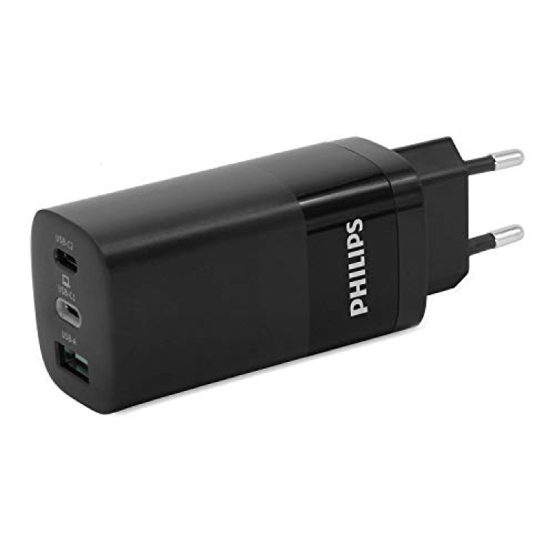 PHILIPS DLP2681/12 - Charger with 65W output power - USB-A and USB-C dual output - Bla