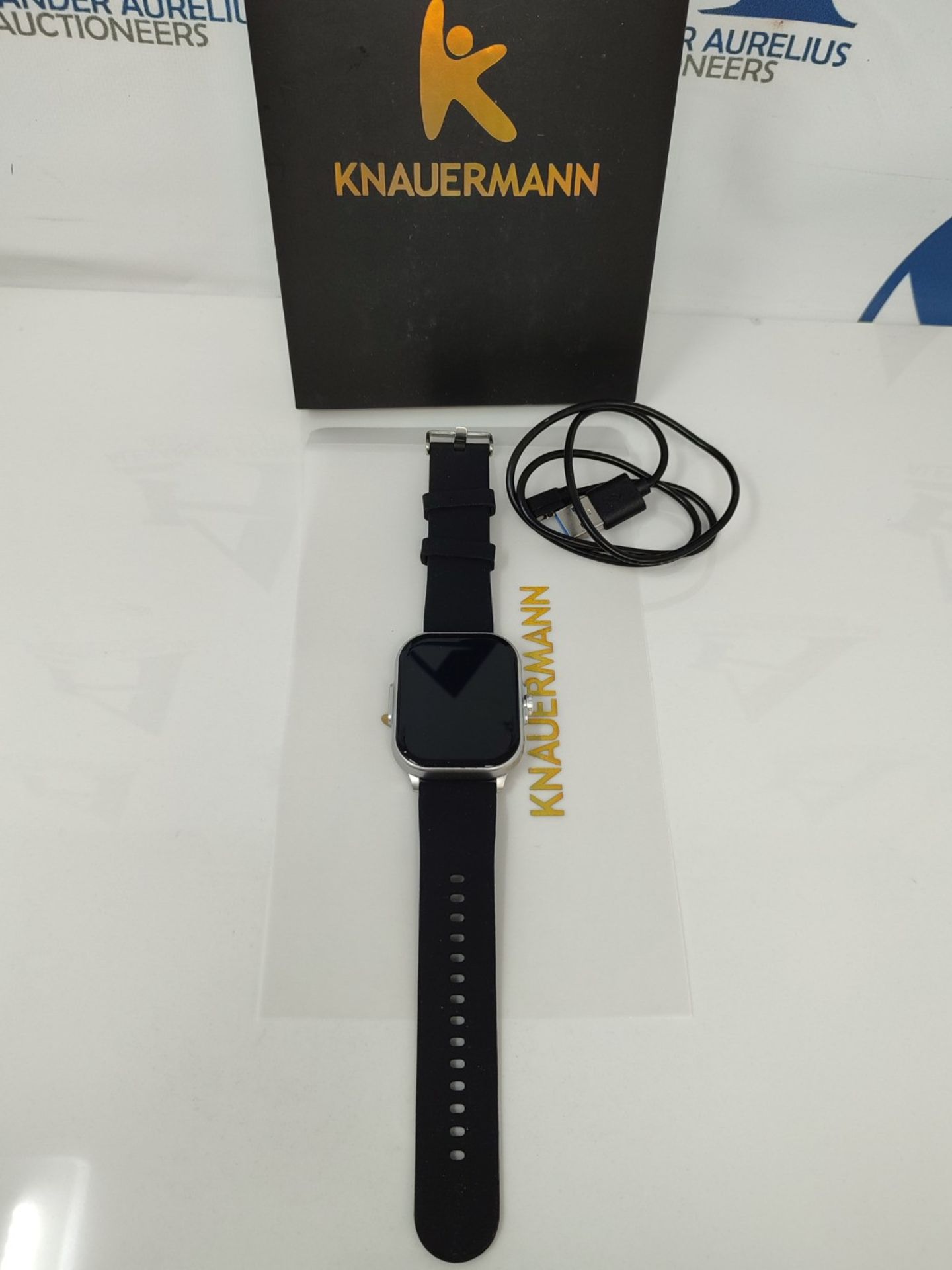 RRP £139.00 Knauermann Neo (2024) Silver Square - Health Watch Smartwatch - EKG + HRV Function - B - Bild 2 aus 6
