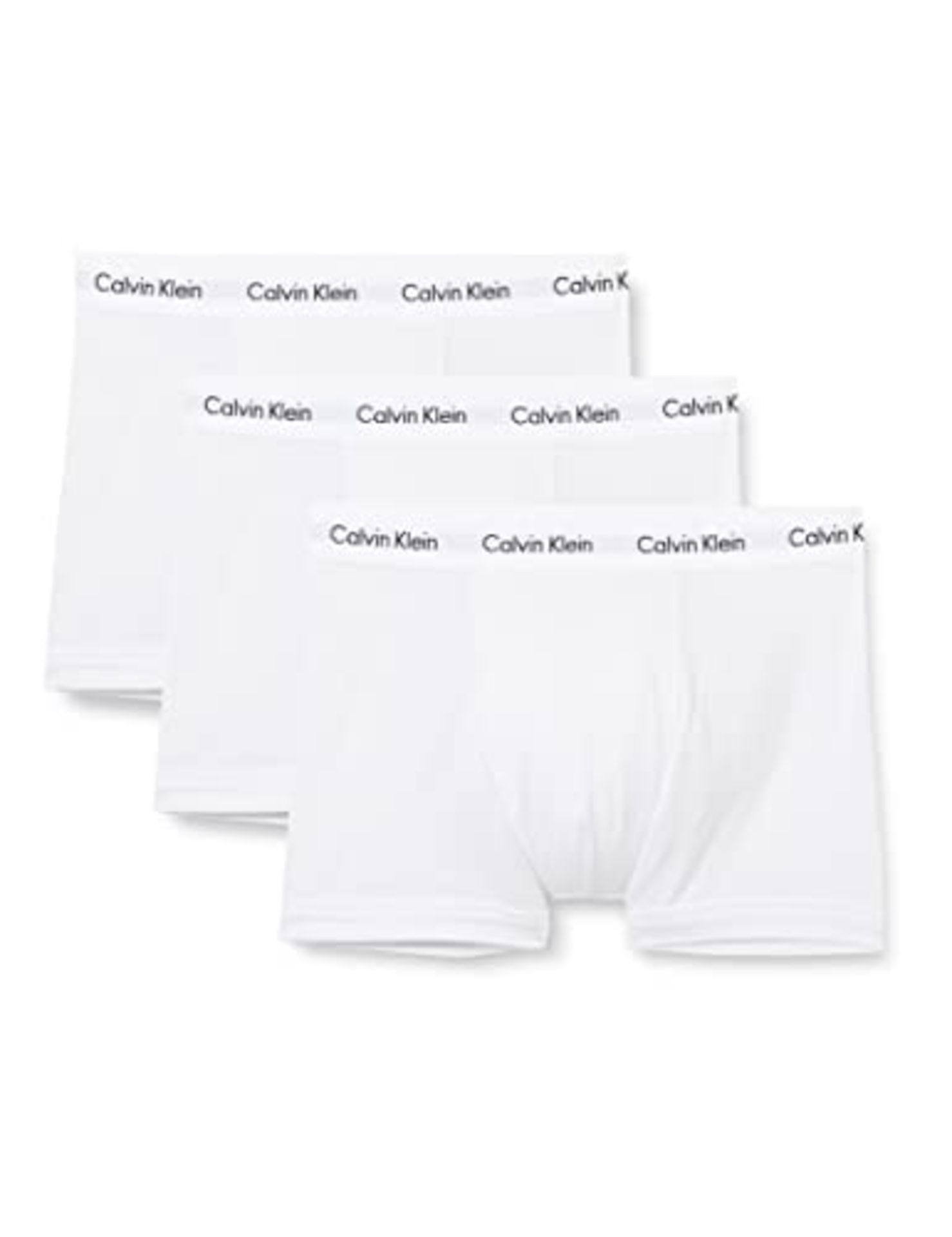 Calvin Klein Trunk 3pk Boxer, White, M Men (Pack of 3)